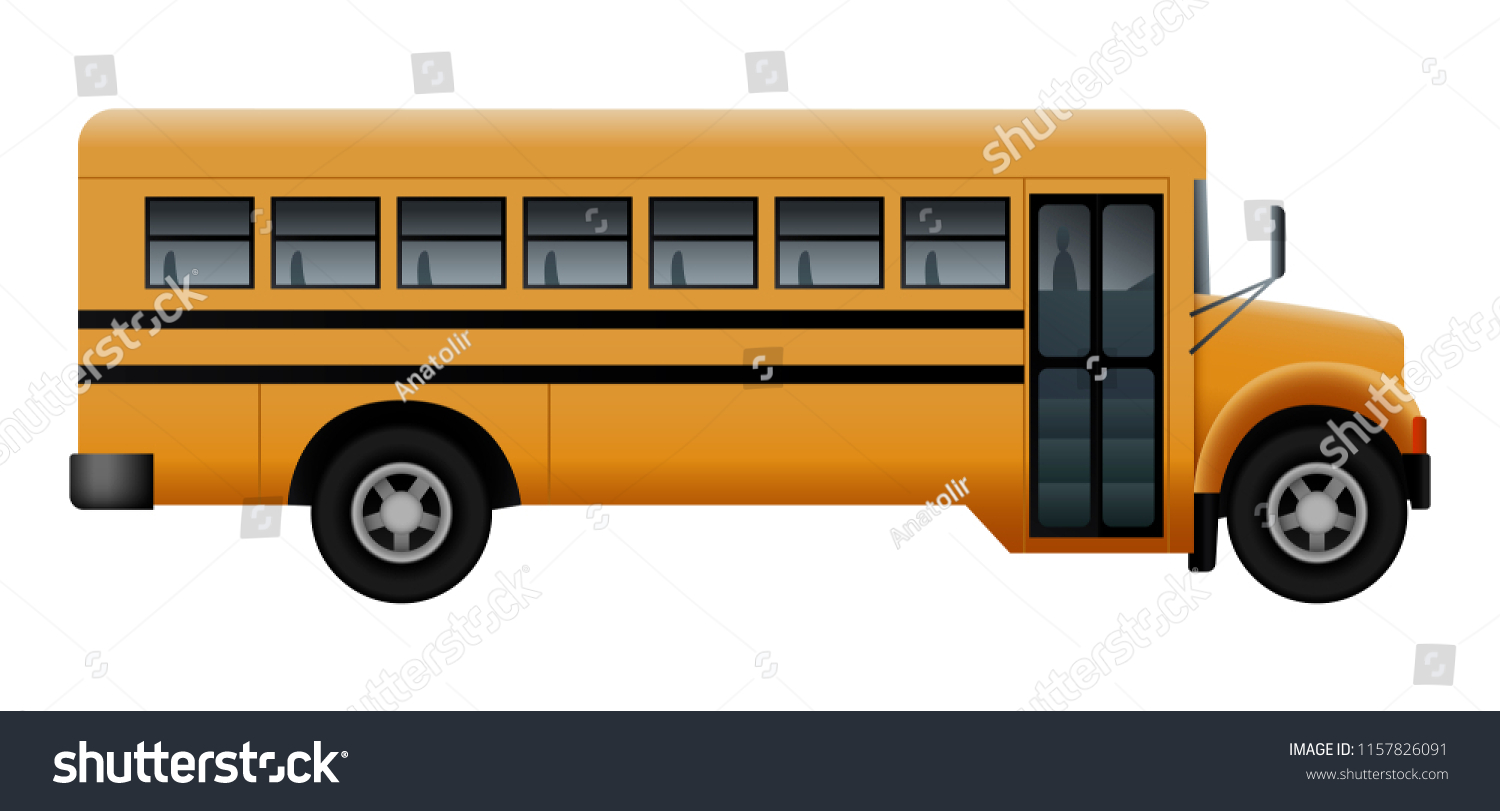 Download Side Door School Bus Mockup Realistic Stock Vector Royalty Free 1157826091