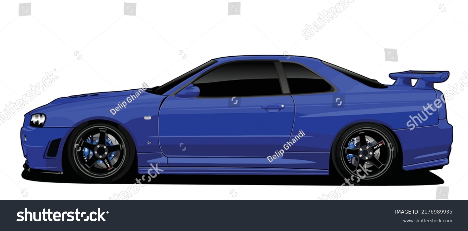 Side Nissan Gtr 35 Paul Walker Stock Vector (Royalty Free) 2176989935 ...