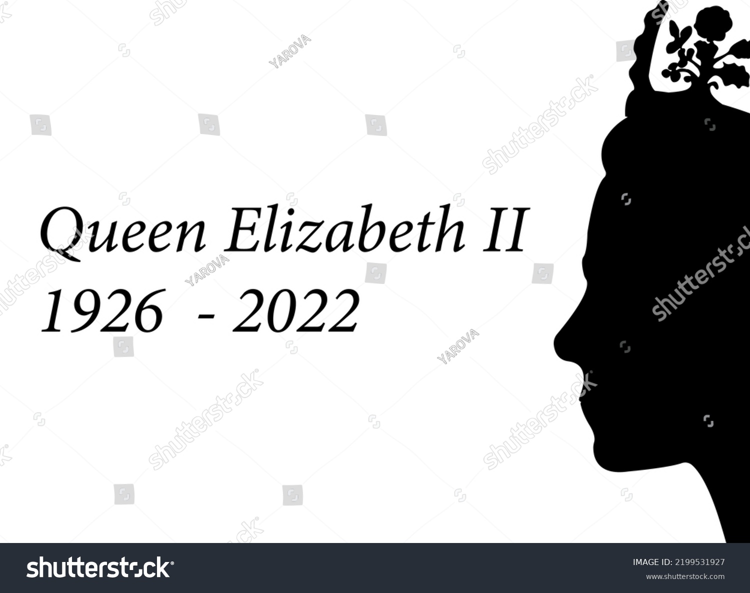 SVG of side profile of Queen Elizabeth svg