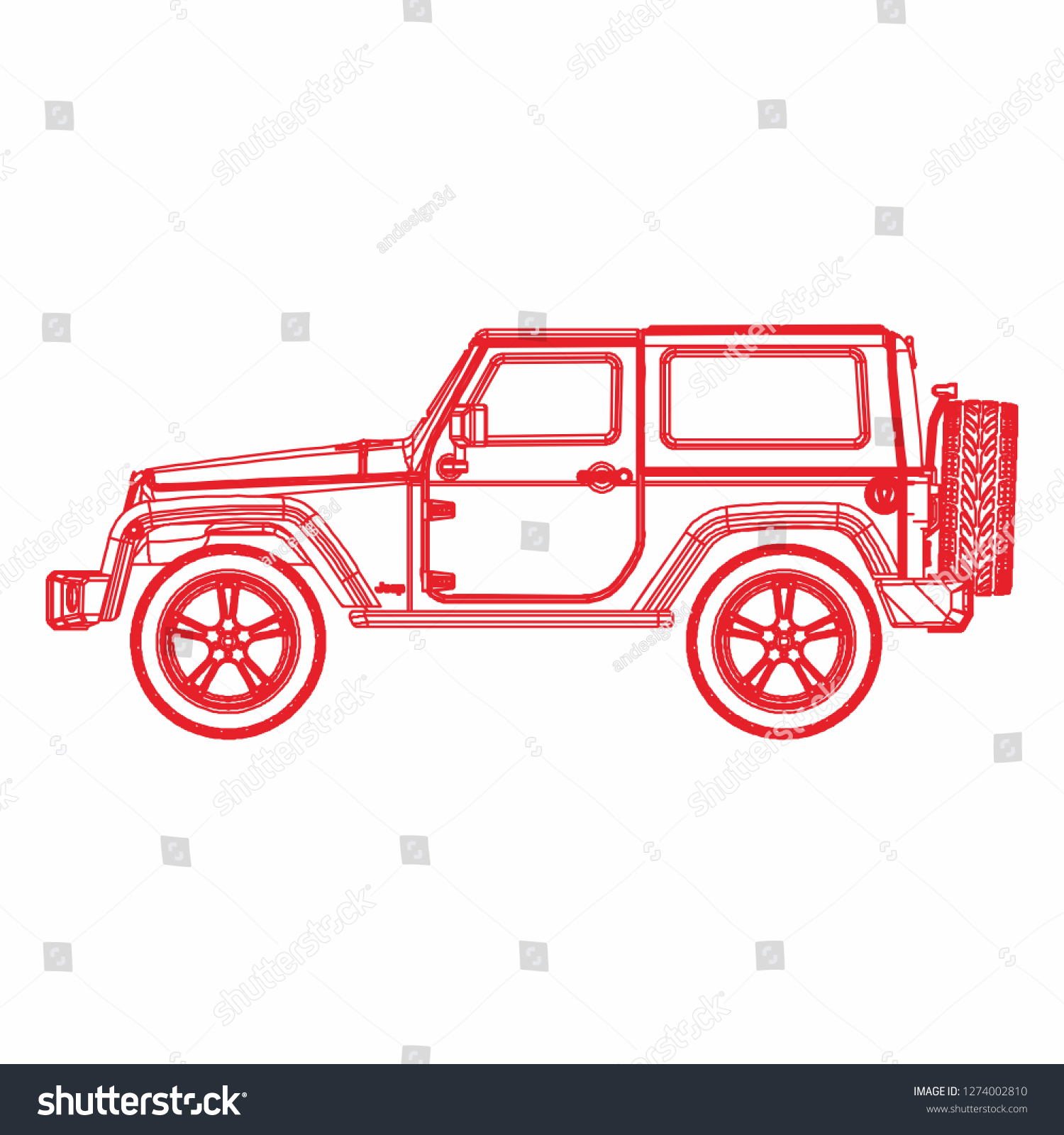 SVG of Sides car ilustration. Off road car vector ilustration. svg