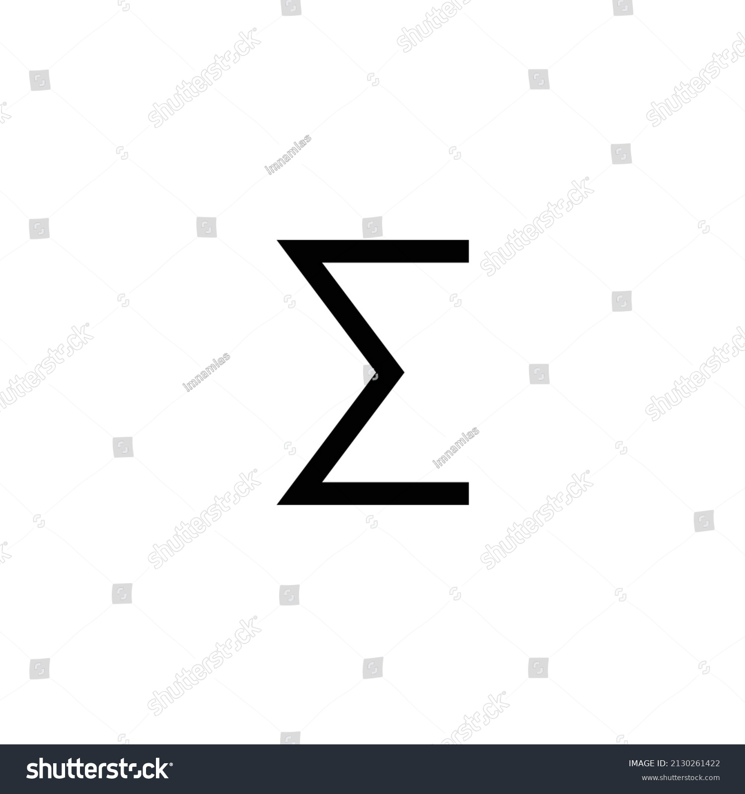 Sigma symbol mathematik sigma zeichen vektor summensymbol stock