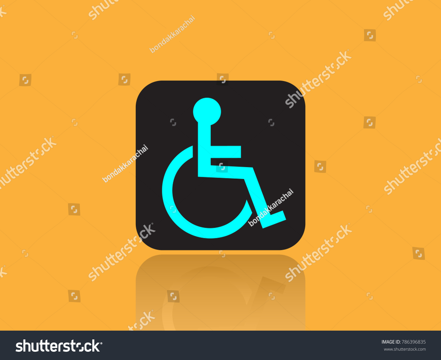 Sign Disabled Person Vector Disabled Handicap Stock Vector