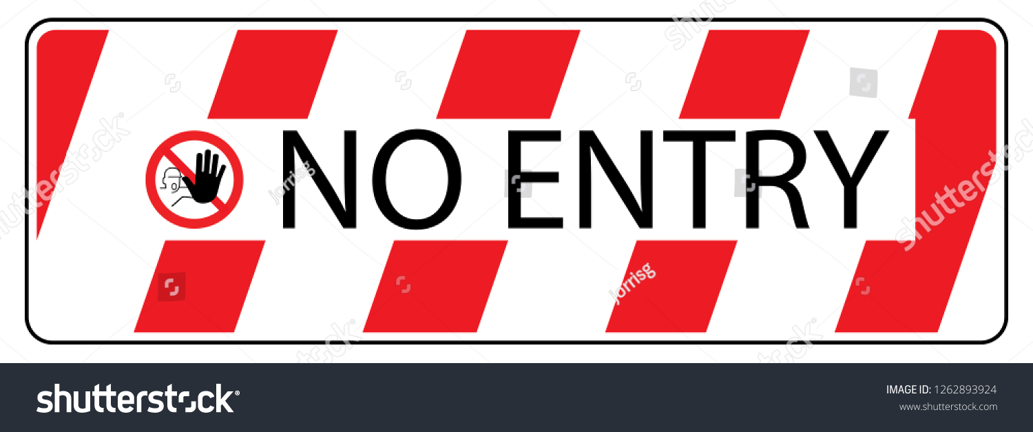 Sign Hand Do Not Enter Sign Stock Vector Royalty Free