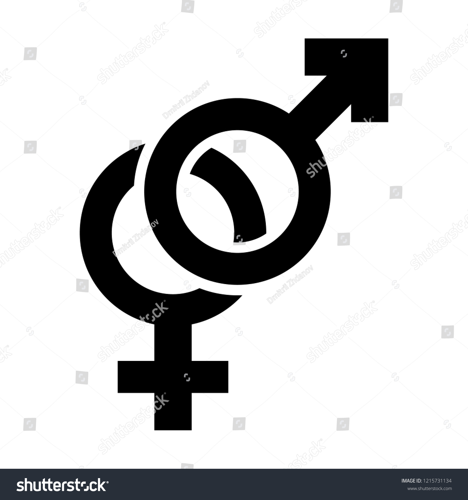 Sign Gender Difference Man Woman Stock Vector (Royalty Free) 1215731134 ...