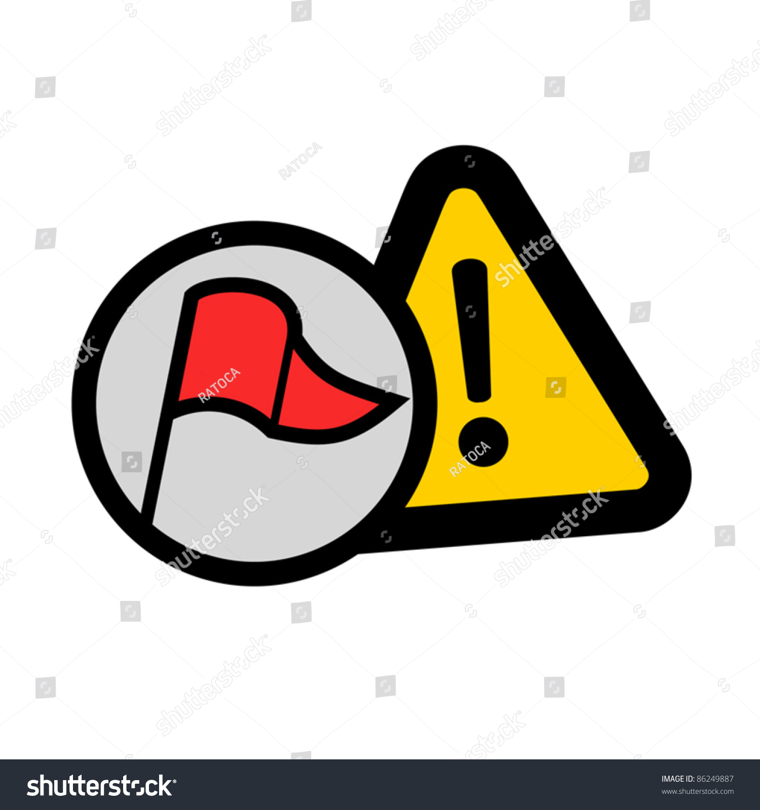 Signal Warning Imminent Danger Stock Vector 86249887 - Shutterstock