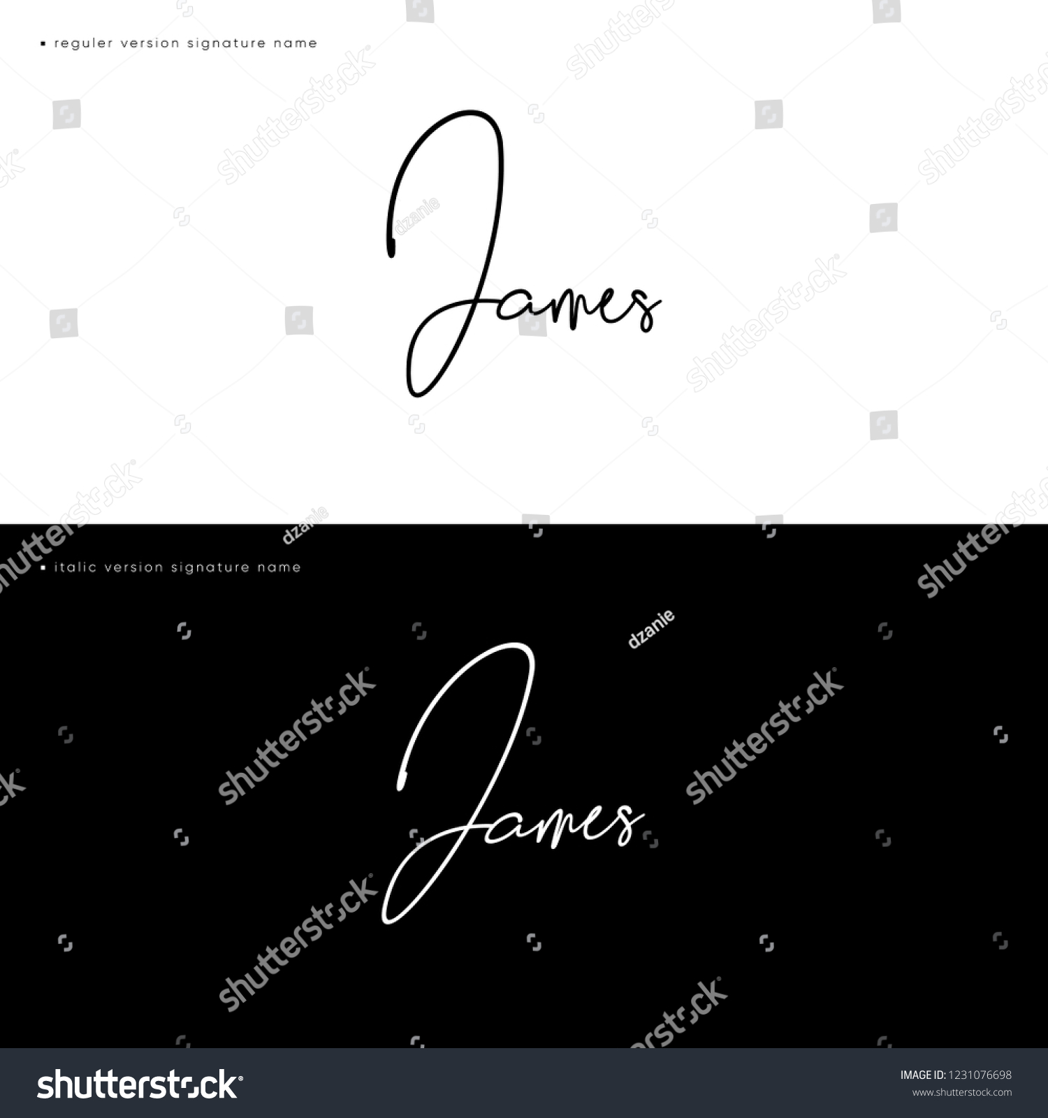 Signature Name James Handwritting 