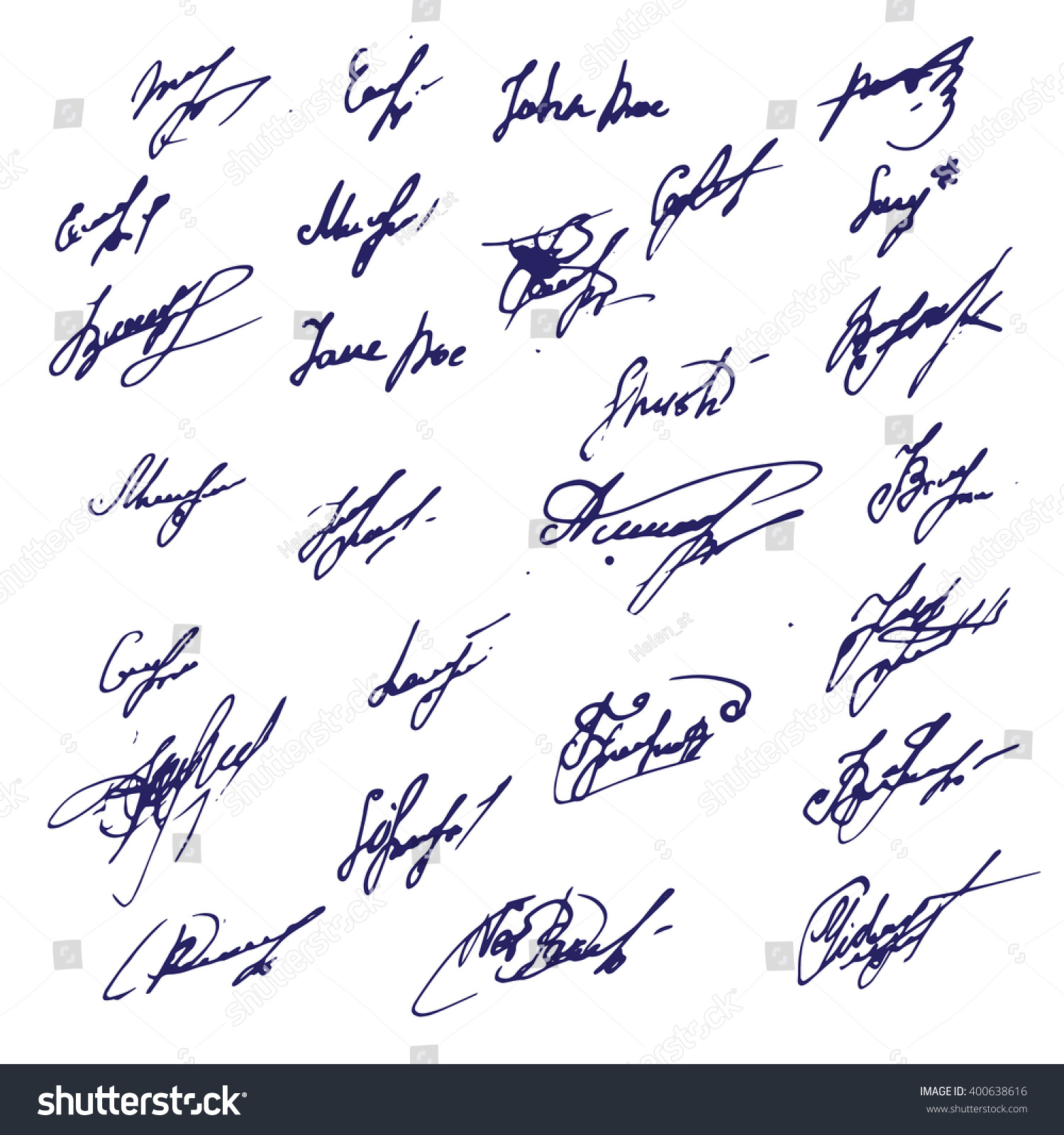 Signatures Design Set.Business Autograph Illustration. - 400638616 ...