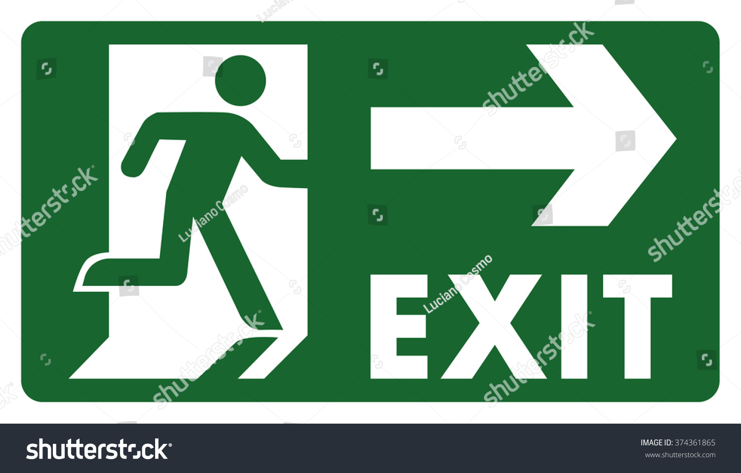 Signpost Leave Enter Pass Through Door Stock Vector (Royalty Free ...