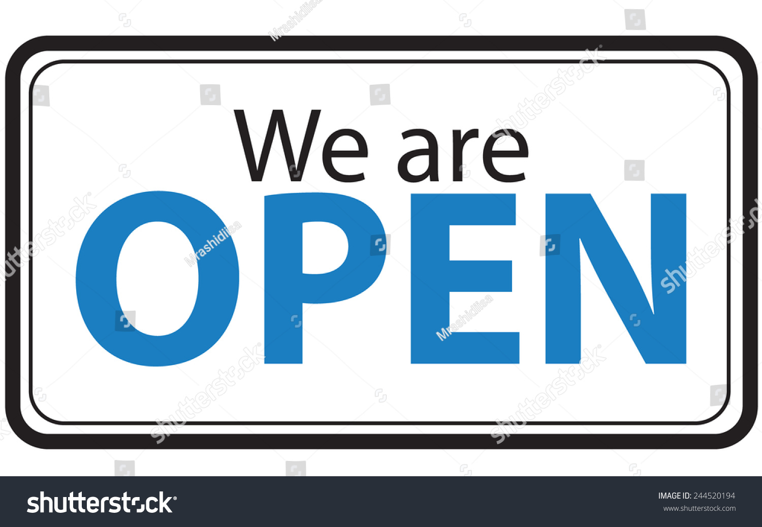 Signs Open Closed Vector Illustration Stock Vector (Royalty Free ...