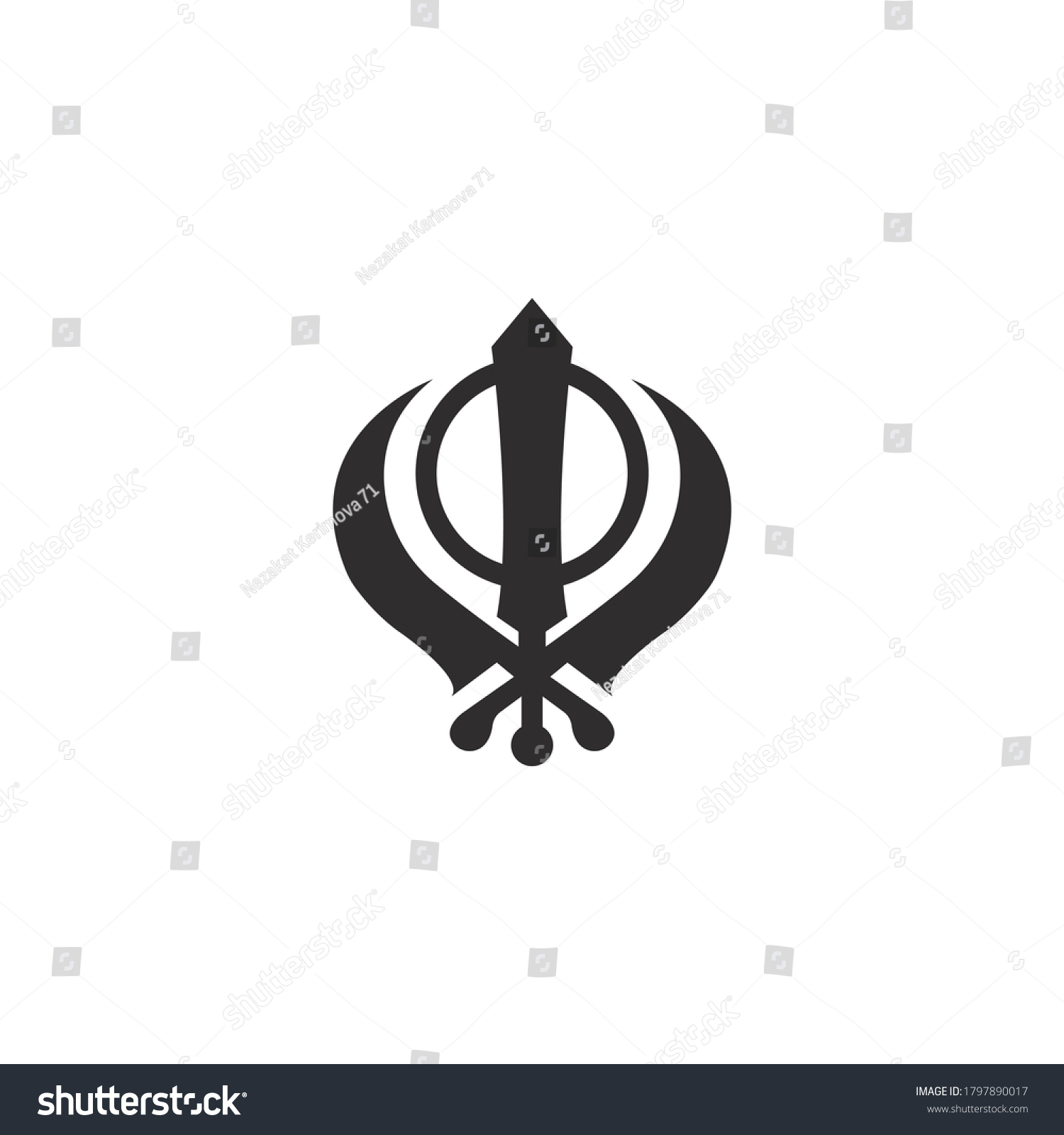 Sikhism Vector Icon On White Background Stock Vector (Royalty Free ...