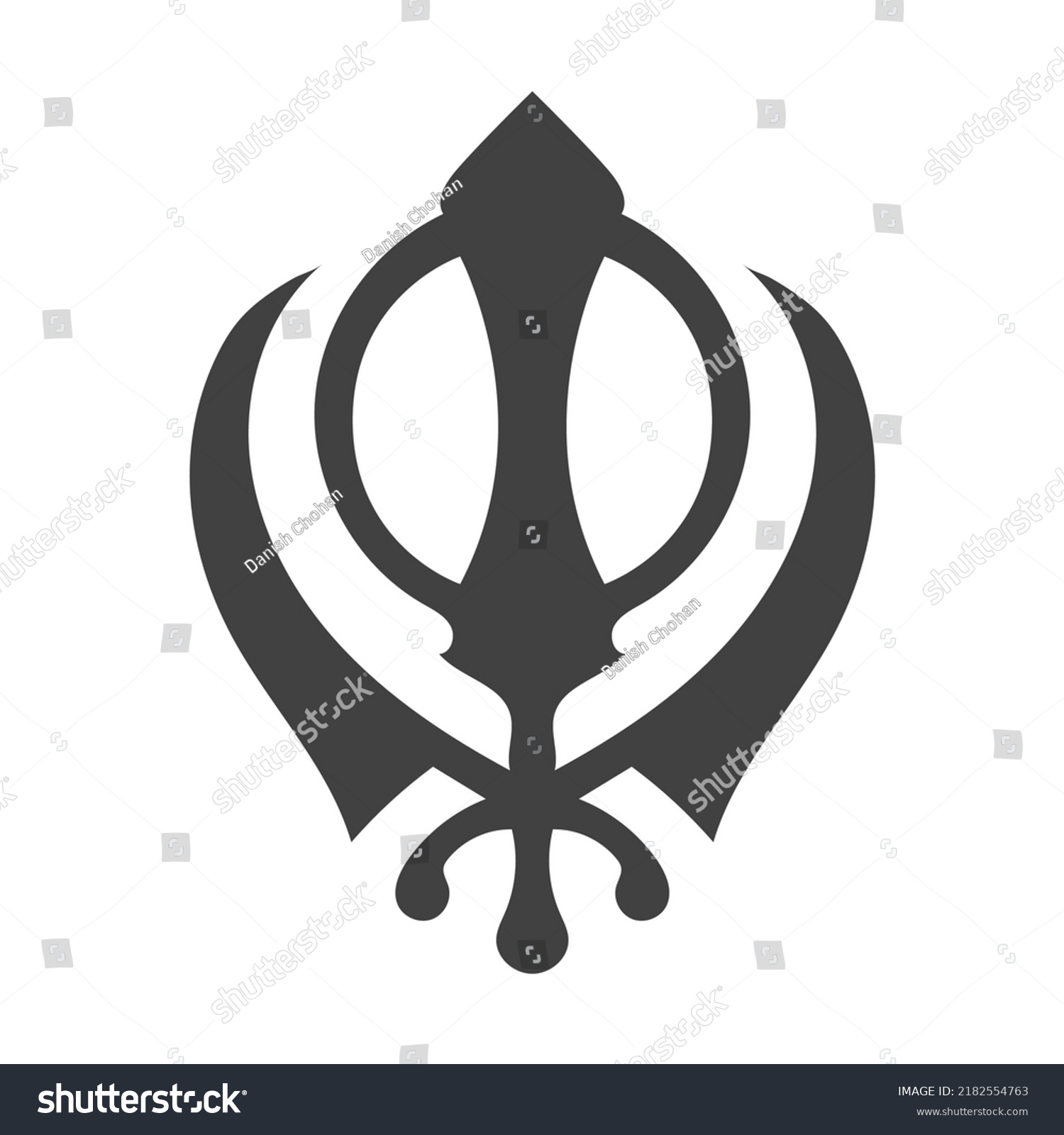 Sikhism Vector Religious Sign Sikh Dharma Stock Vector (Royalty Free ...