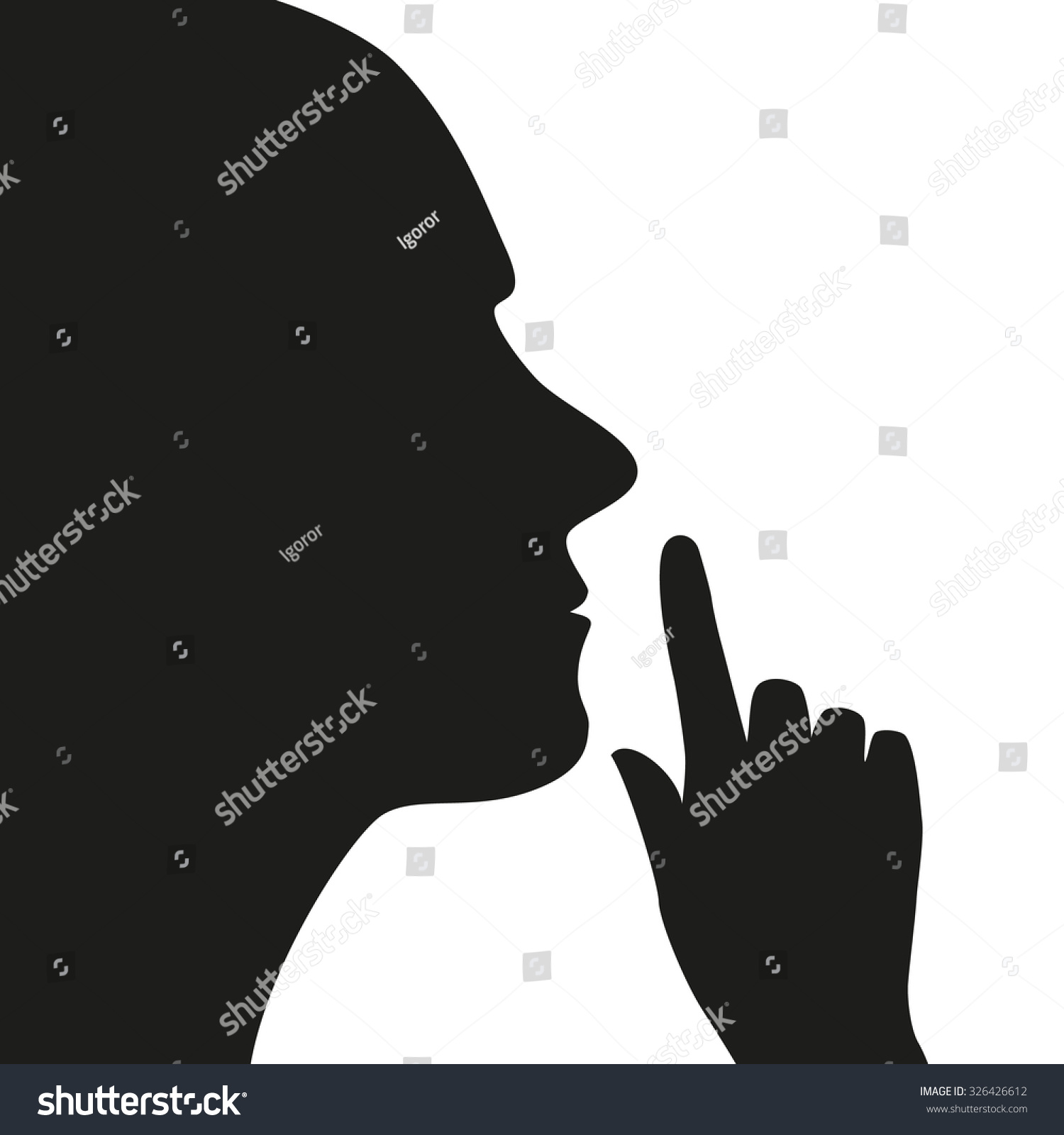 Silence Icon Stock Vector 326426612 - Shutterstock