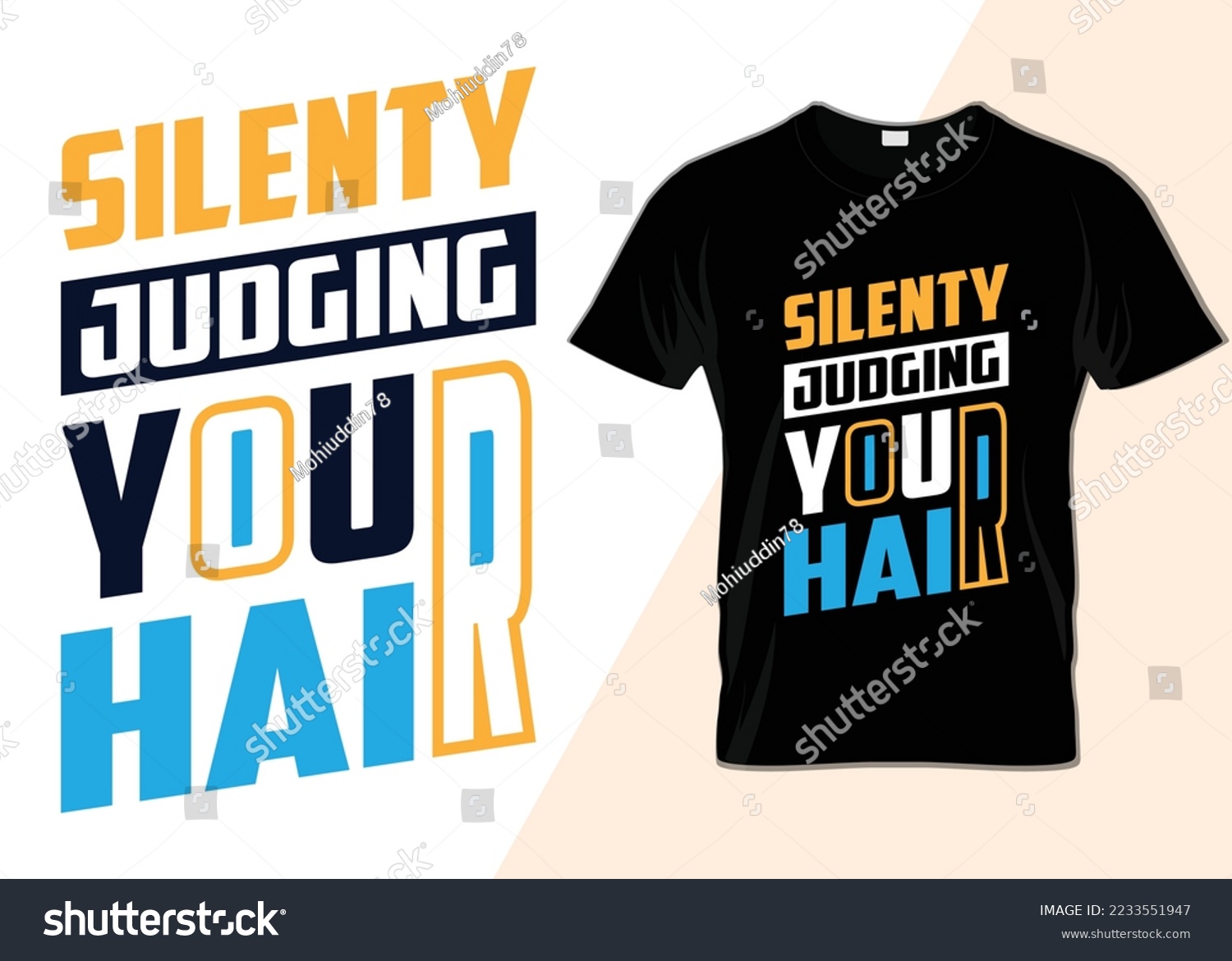 SVG of Silently judging your hair T-shirt design svg