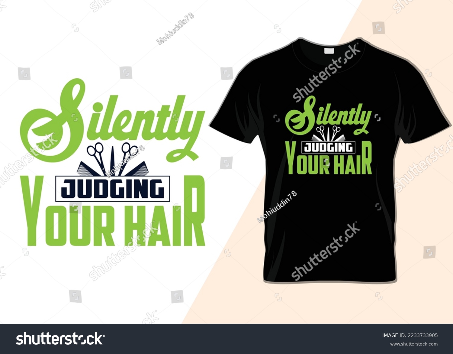 SVG of Silently judging your hair T-shirt design svg
