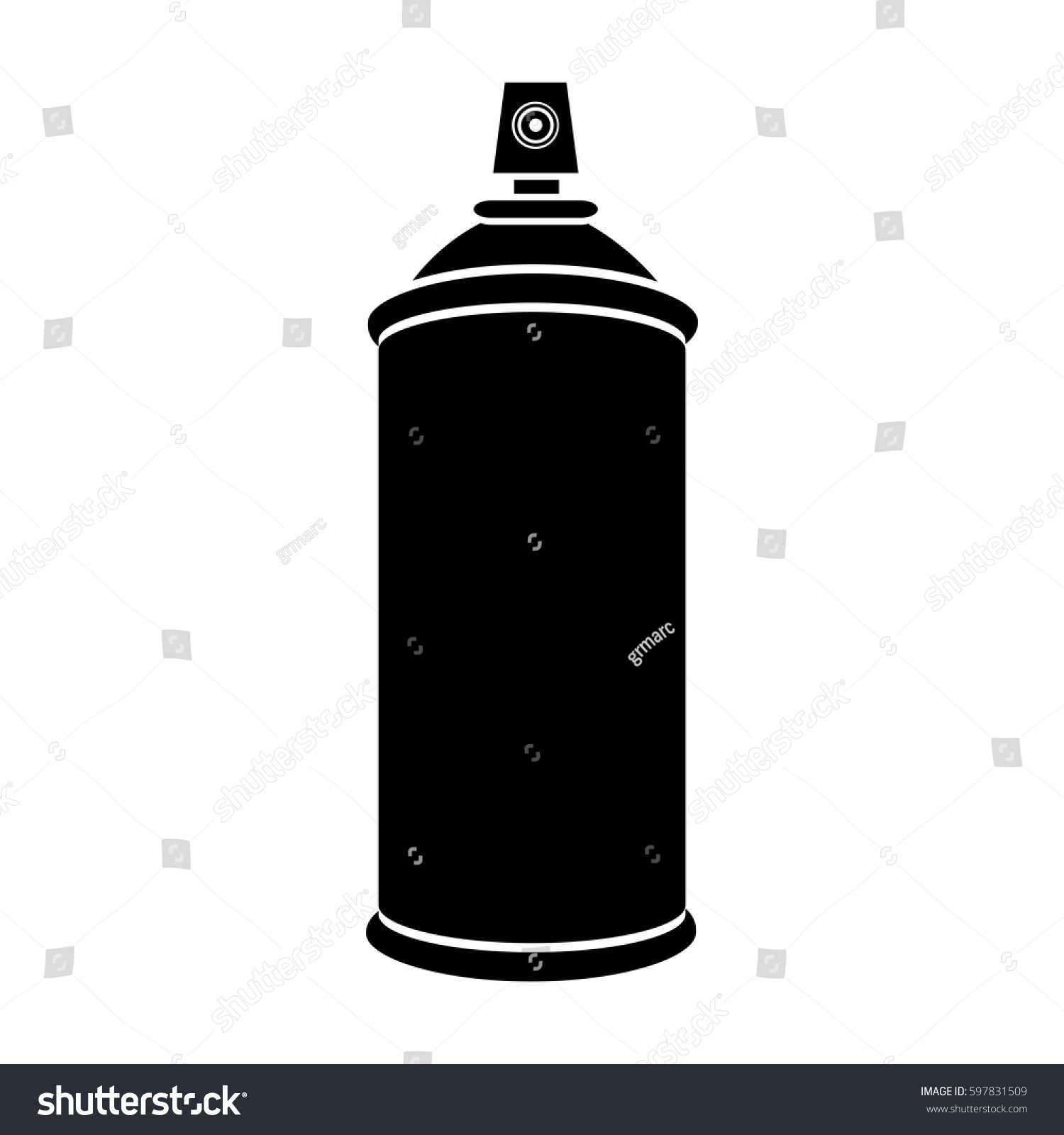 Silhouette Aerosol Spray Bottle Can Icon Stock Vector (royalty Free 