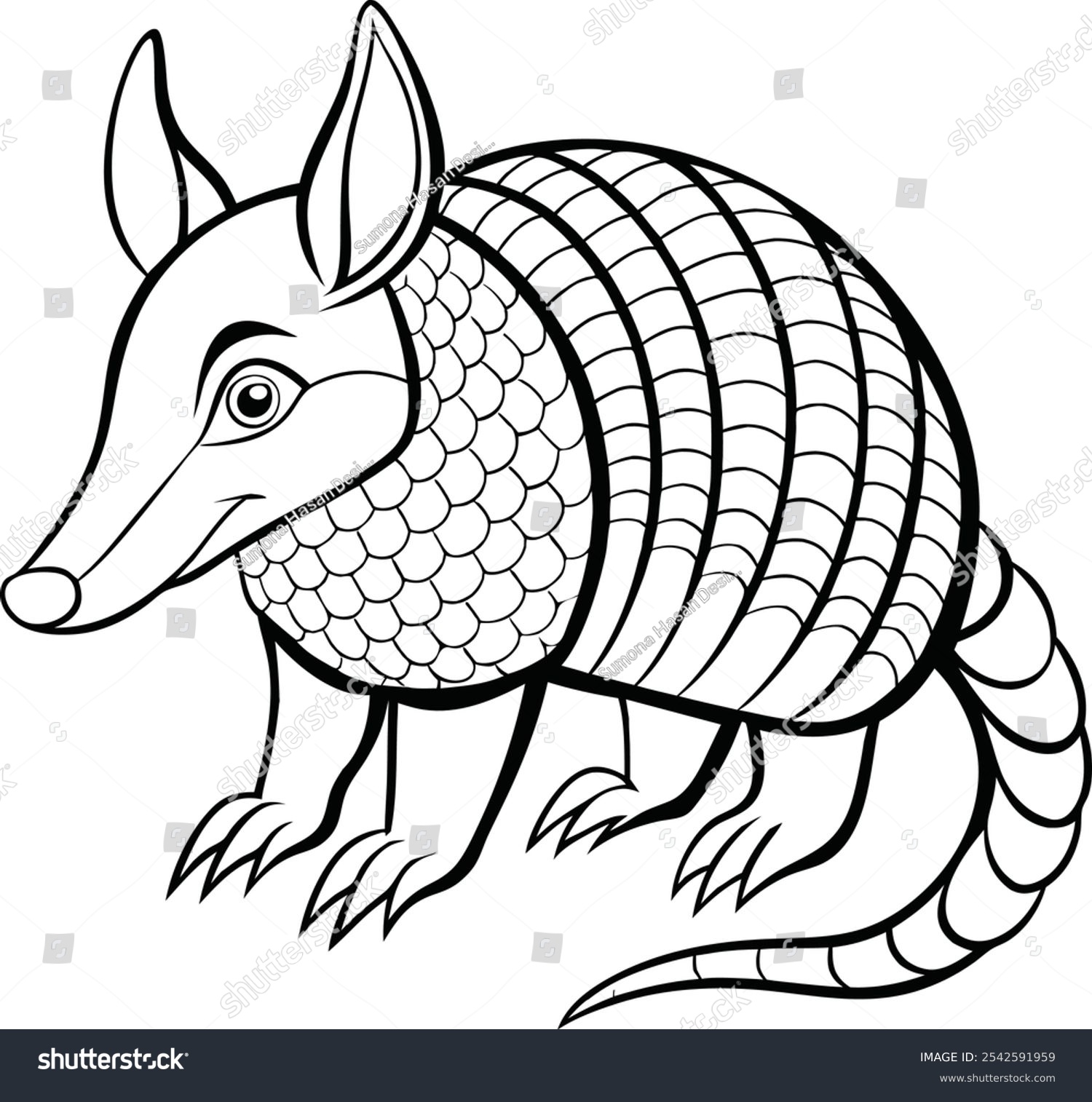 recommend clip art: Silhouette Armadillo vector art illustration,available in EPS file