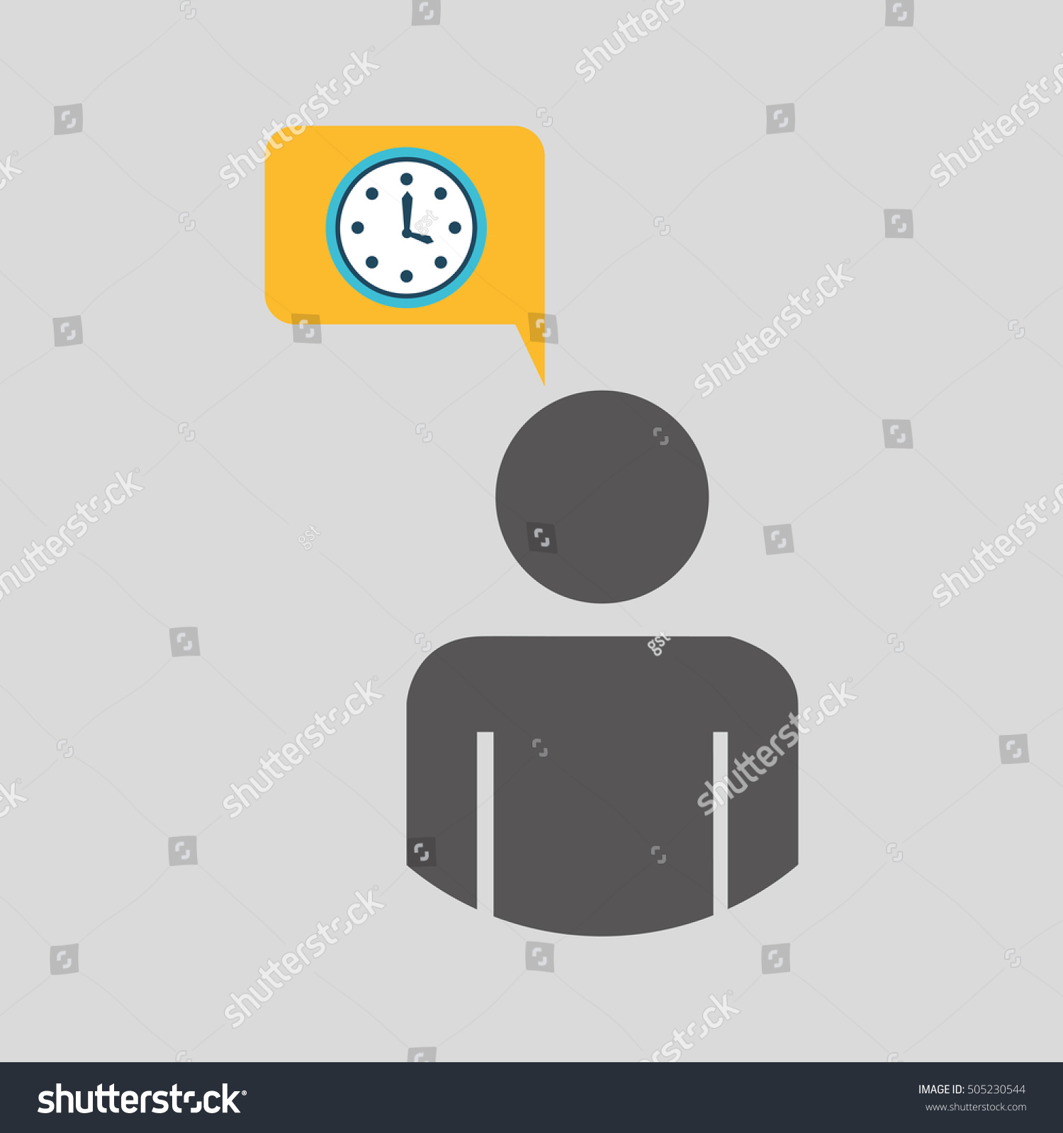 SVG of silhouette blue man clock watch time design icon vector illustration eps 10 svg