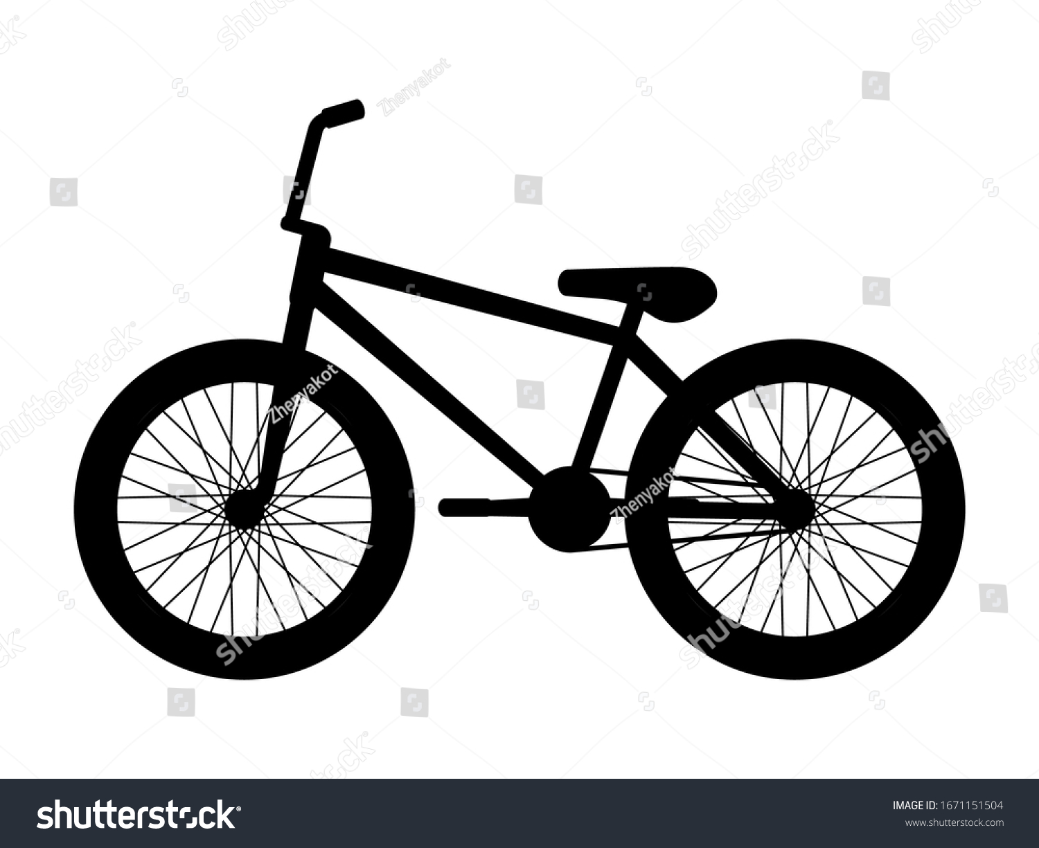 Vektor Stok Silhouette Bmx Bike Vector Illustration Black Tanpa Royalti 1671151504 Shutterstock 5519