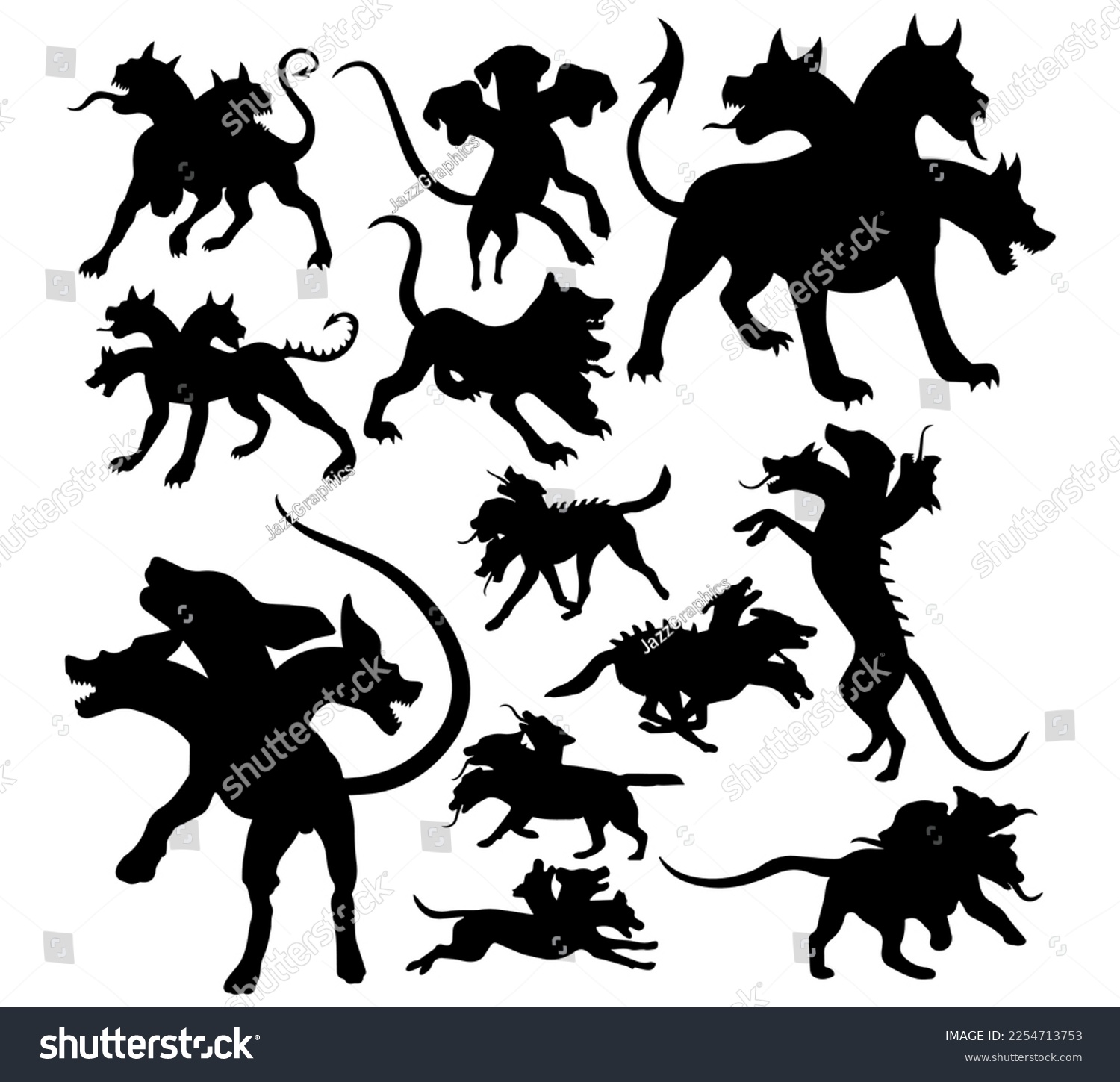 SVG of Silhouette collection of mythological people, monsters svg