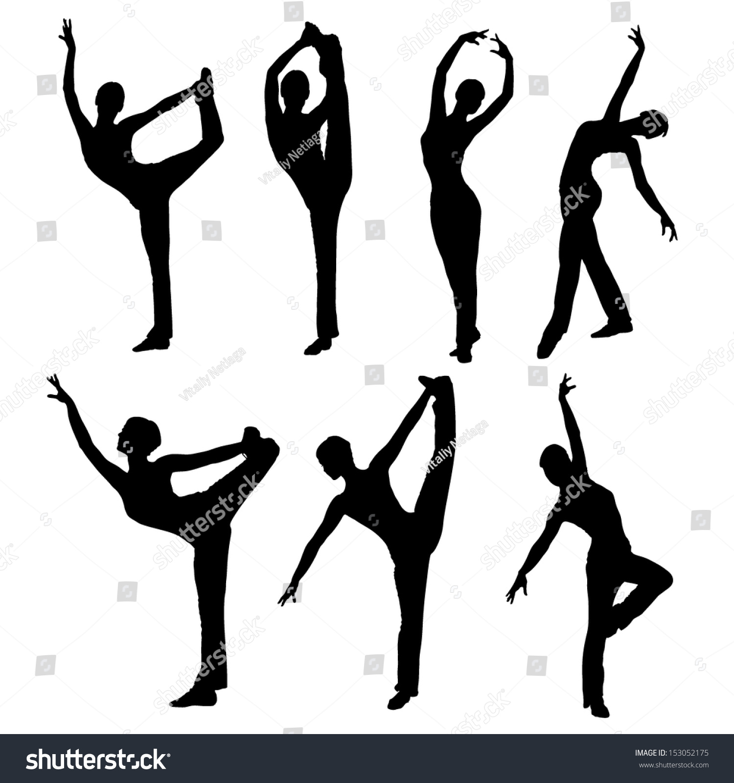 シルエットダンスのベクター画像コレクション のベクター画像素材 ロイヤリティフリー