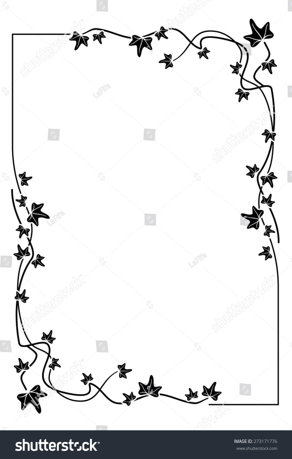 Silhouette Frame Ivy Stock Vector (Royalty Free) 273171776