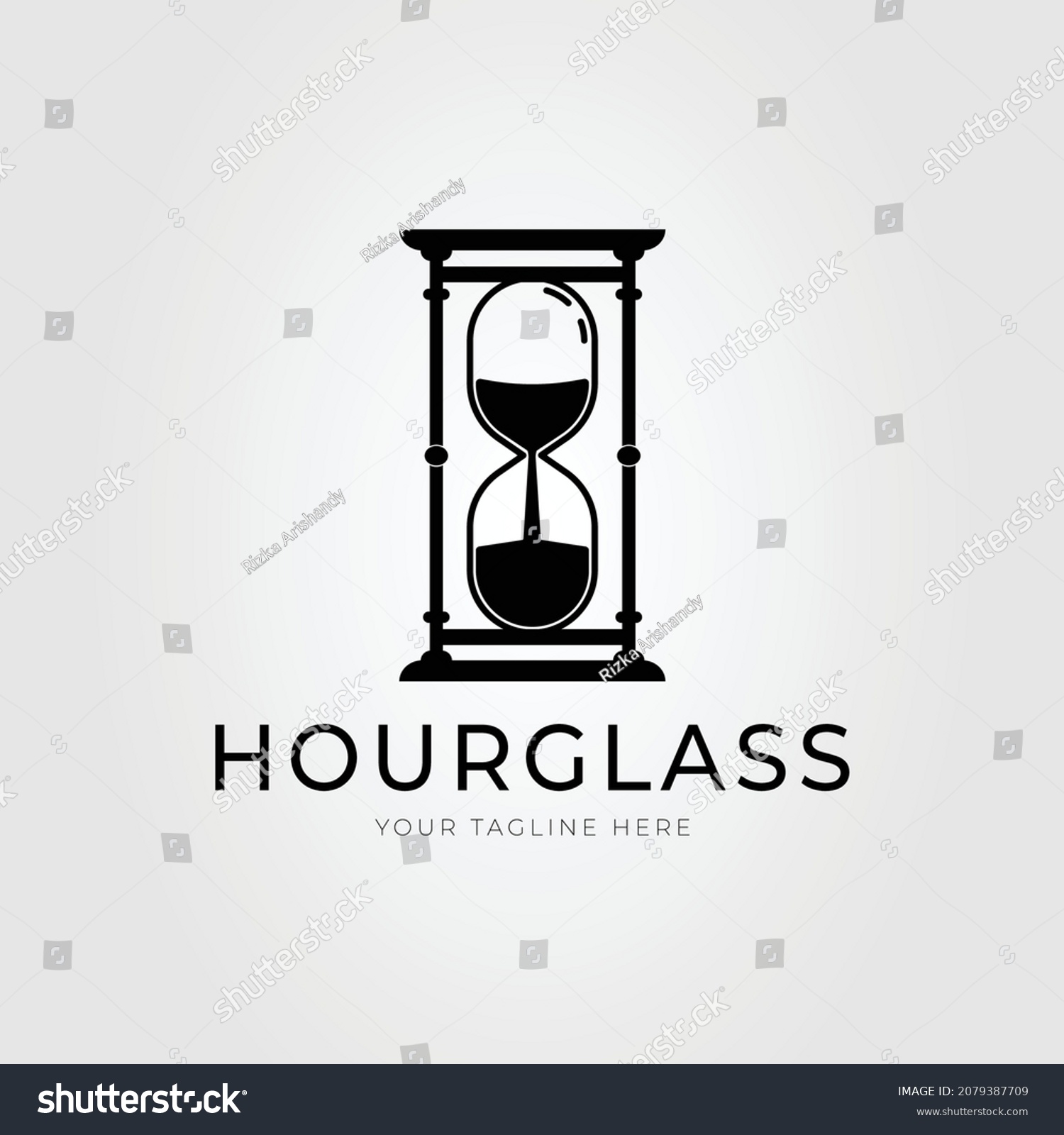 Silhouette Hourglass Classic Sand Timer Logo Stock Vector Royalty Free 2079387709 0586