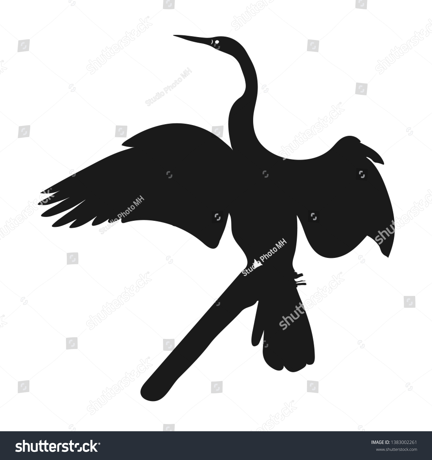 Silhouette Icon Crane Vector Illustration Crane Stock Vector (Royalty ...