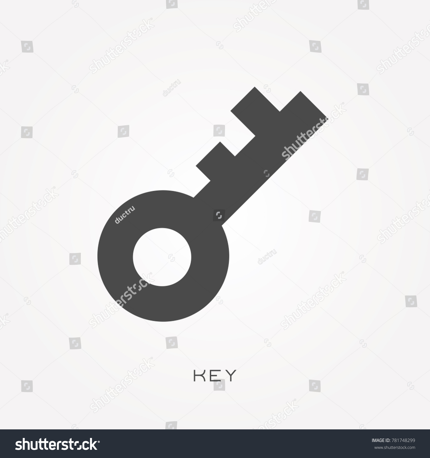 Silhouette Icon Key Stock Vector (Royalty Free) 781748299 | Shutterstock