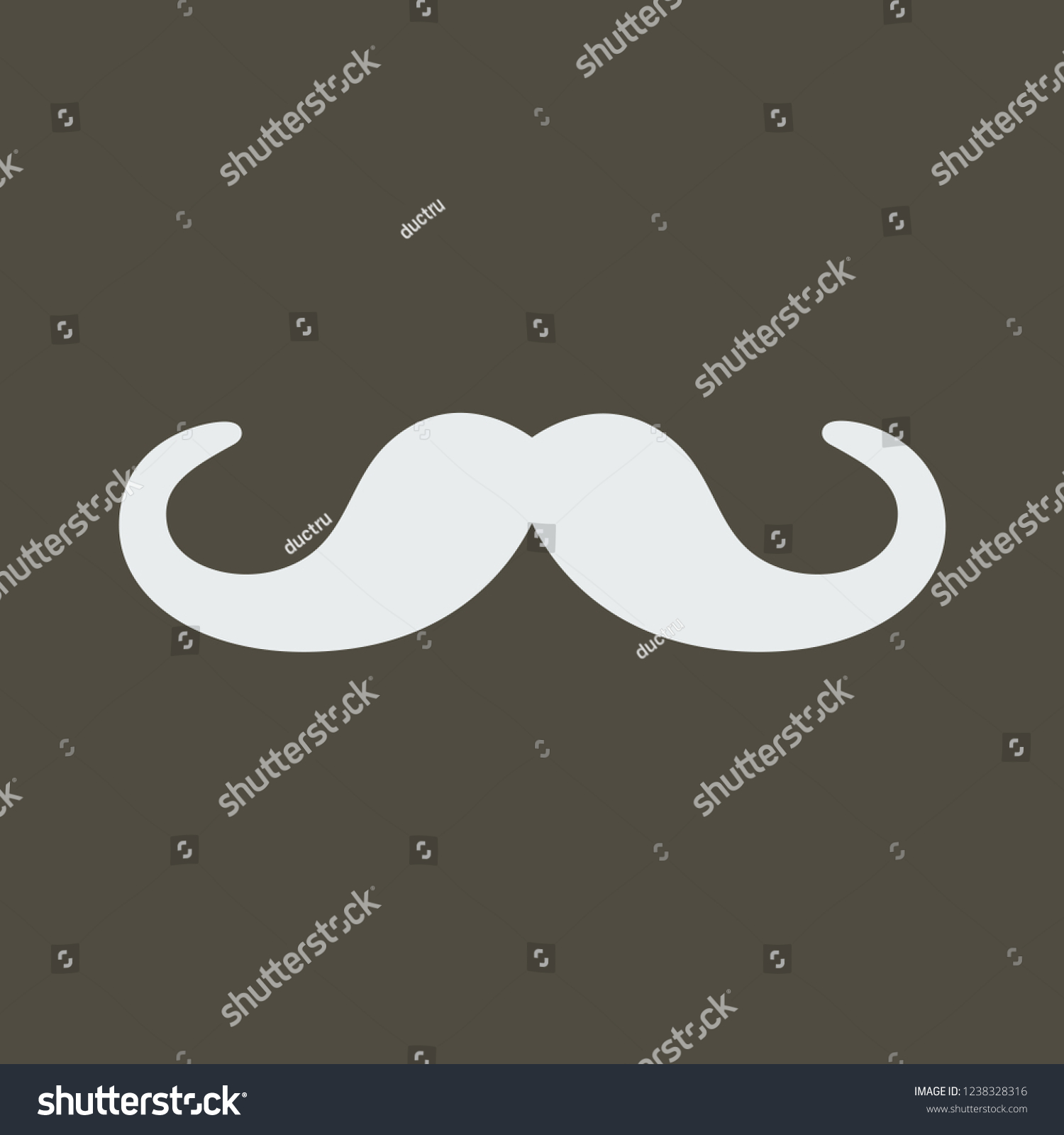 Silhouette Icon Moustache Stock Vector (Royalty Free) 1238328316