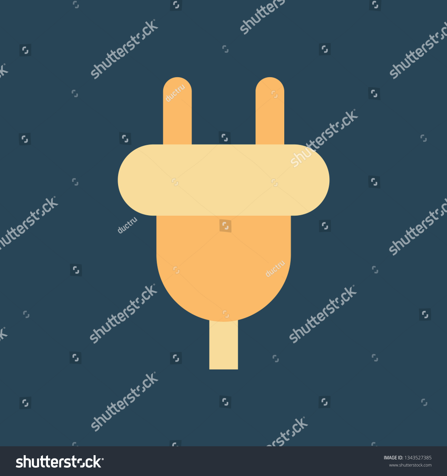 Silhouette Icon Plug Sockets Stock Vector (Royalty Free) 1343527385