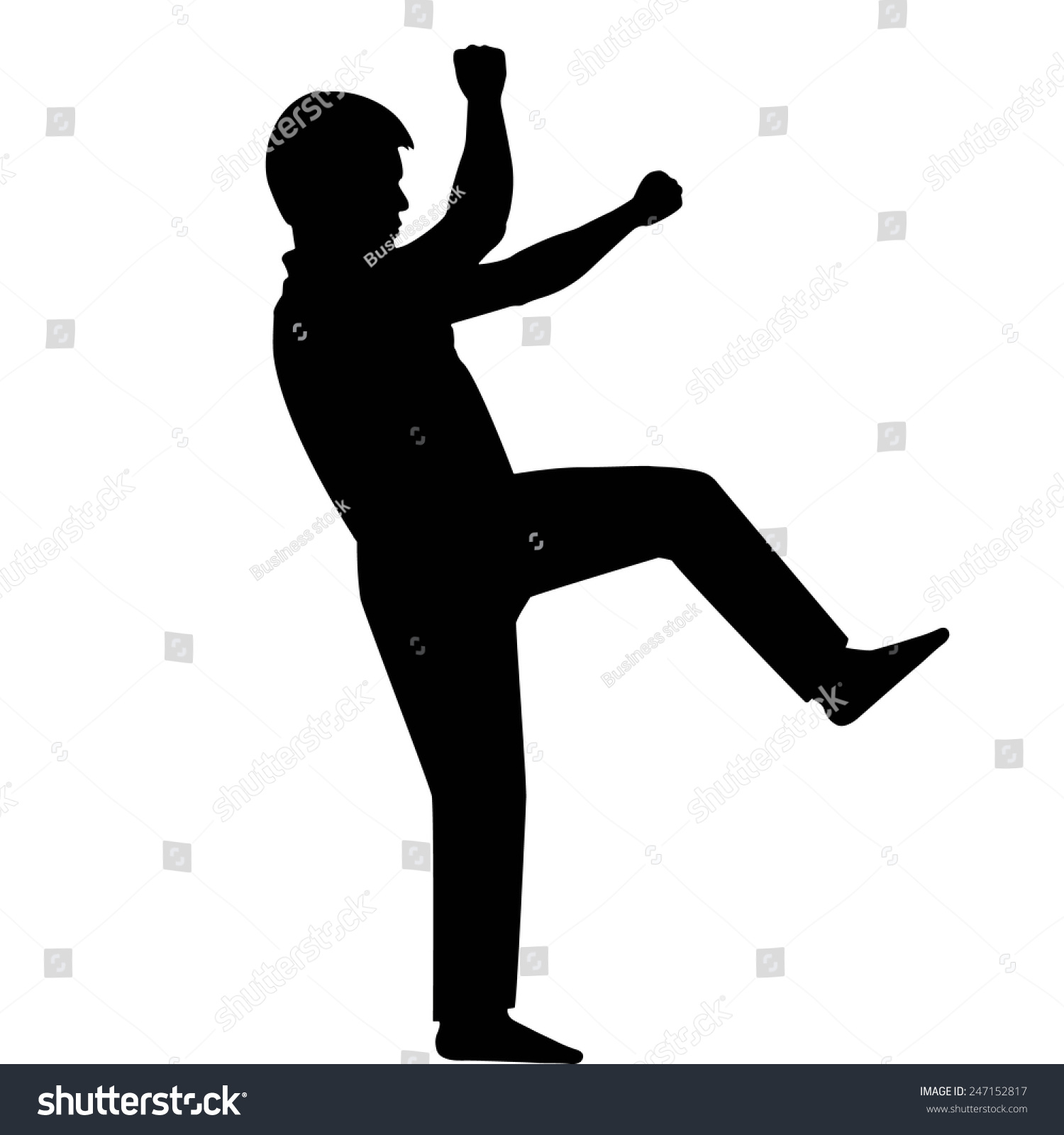 Silhouette Man Falling Down Vector Format: vector de stock (libre de ...