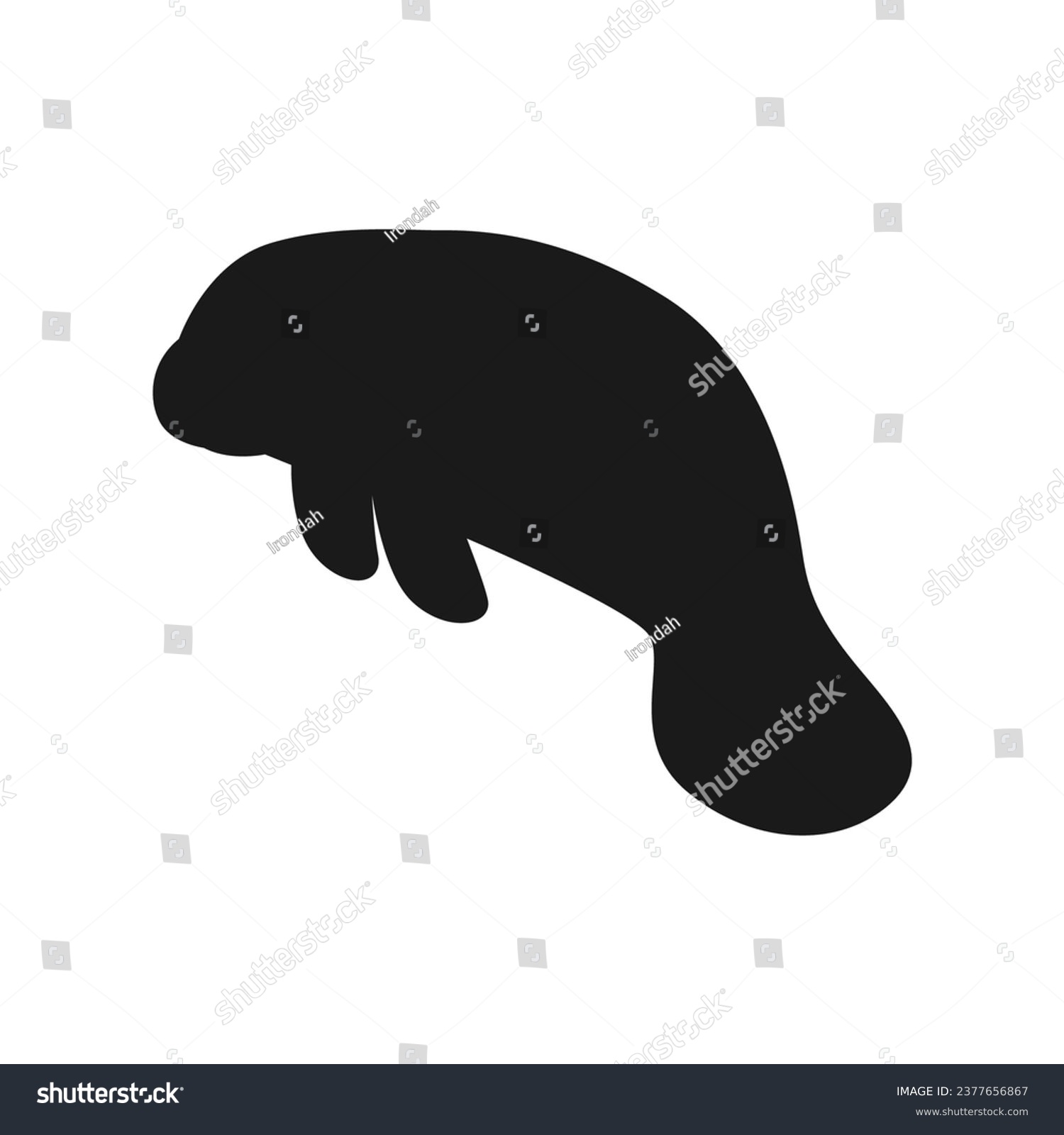 SVG of silhouette manatee awareness month vector image illustration svg