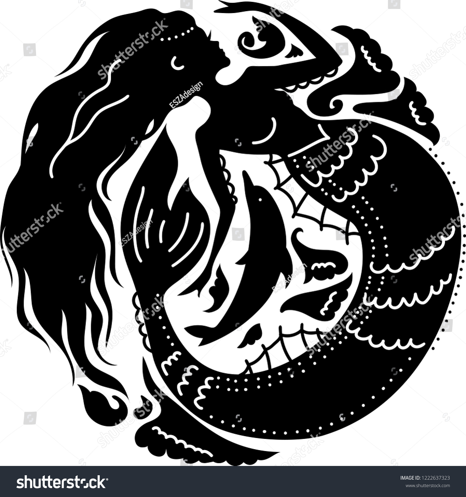 1,896 Mermaid shadow Images, Stock Photos & Vectors | Shutterstock