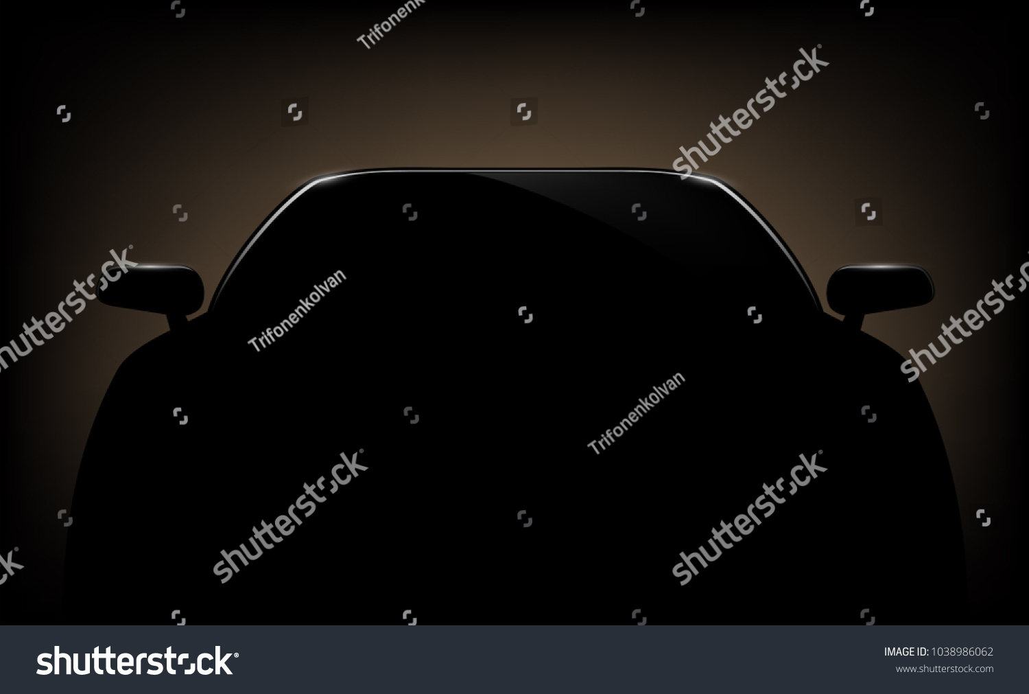 SVG of Silhouette of a automotive car on a dark background. Stock vector illustration. svg