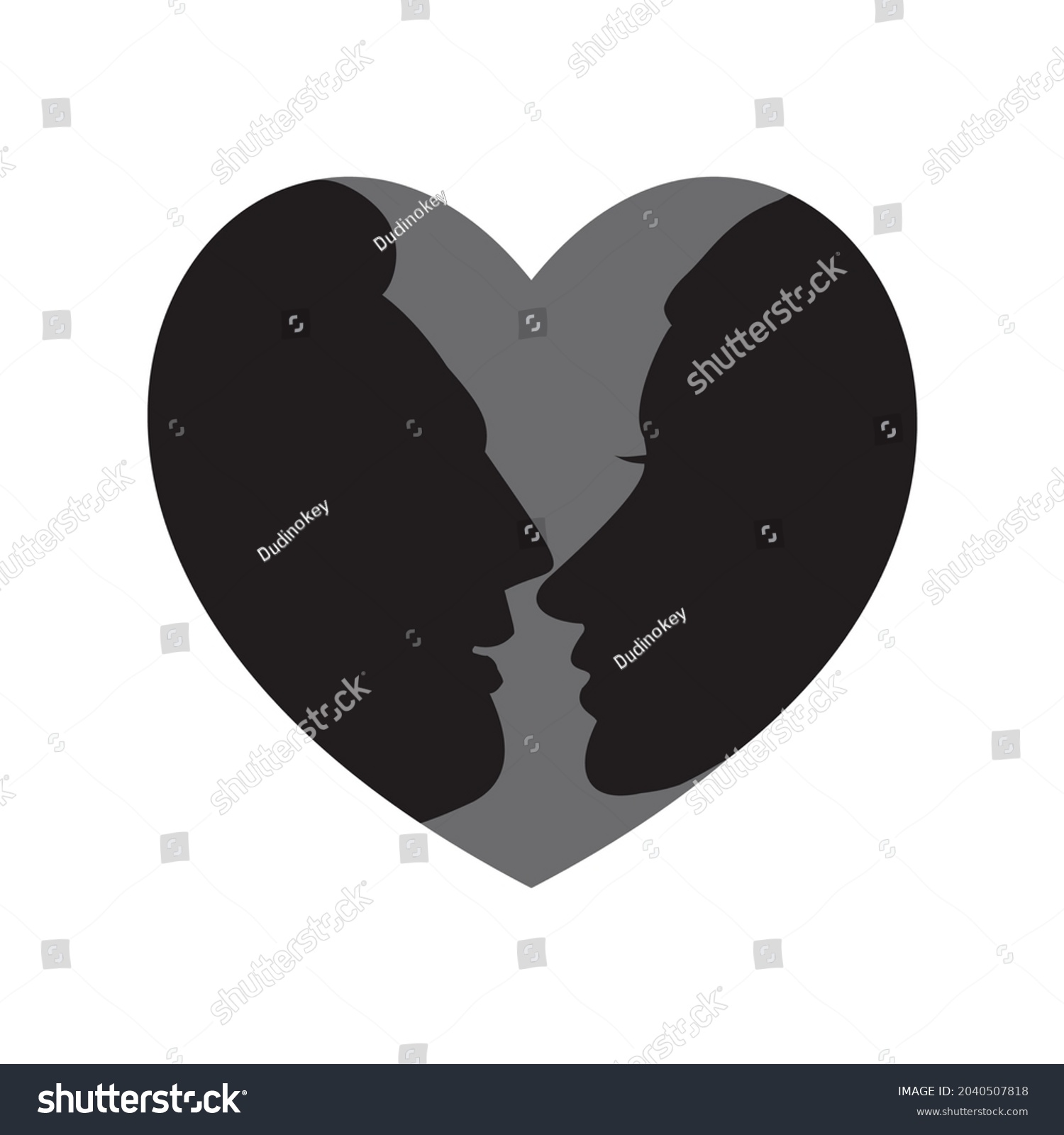 Silhouette Couples Lovers Boys Girls Vector Stock Vector Royalty Free 2040507818 8009