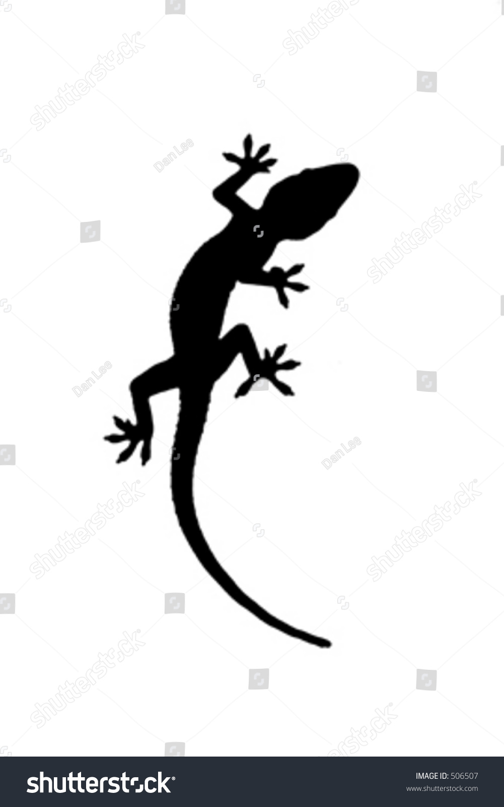 Silhouette Gecko Stock Vector 506507 - Shutterstock