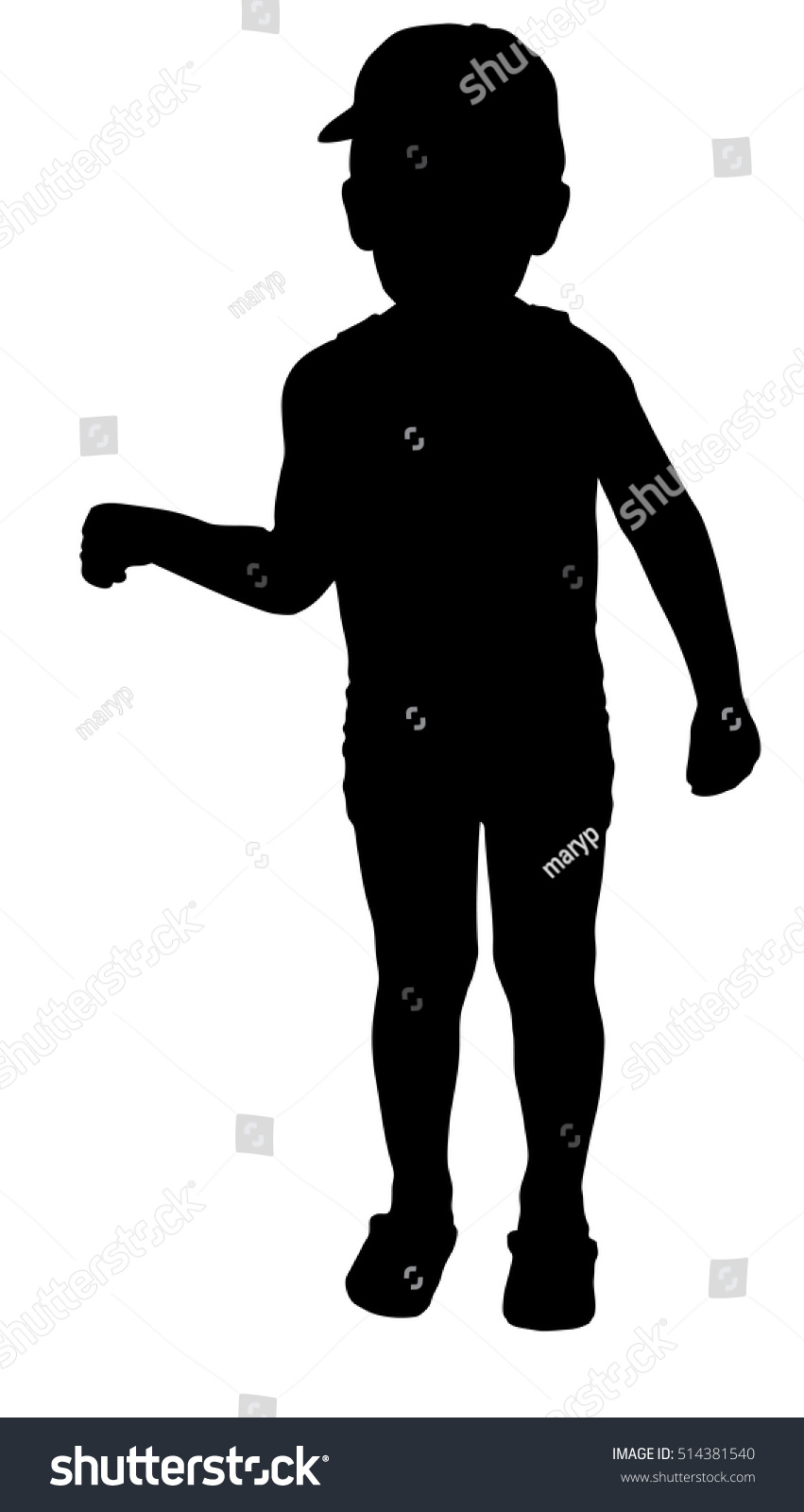 Silhouette Little Boy Stock Vector (Royalty Free) 514381540 | Shutterstock