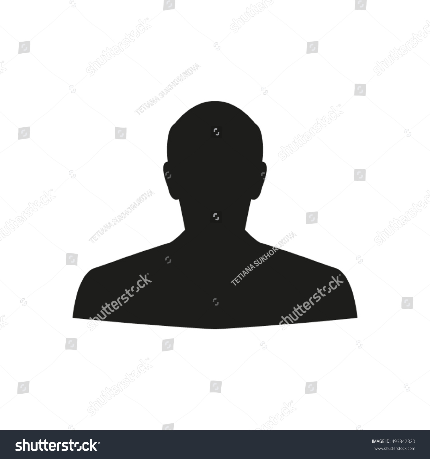 Silhouette Man Vector Icon Stock Vector 493842820 - Shutterstock