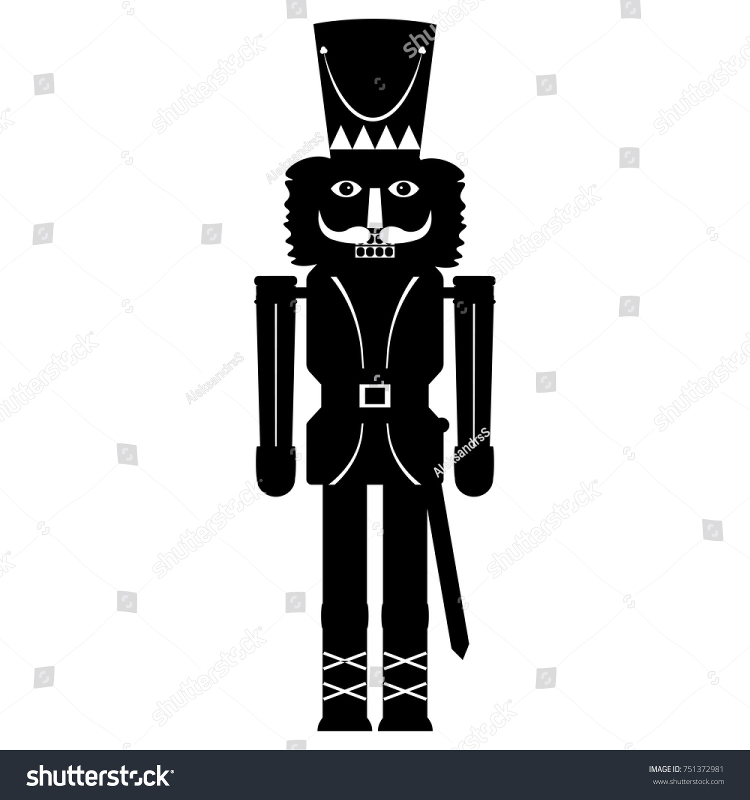 Download Silhouette Nutcracker Stock Vector Royalty Free 751372981