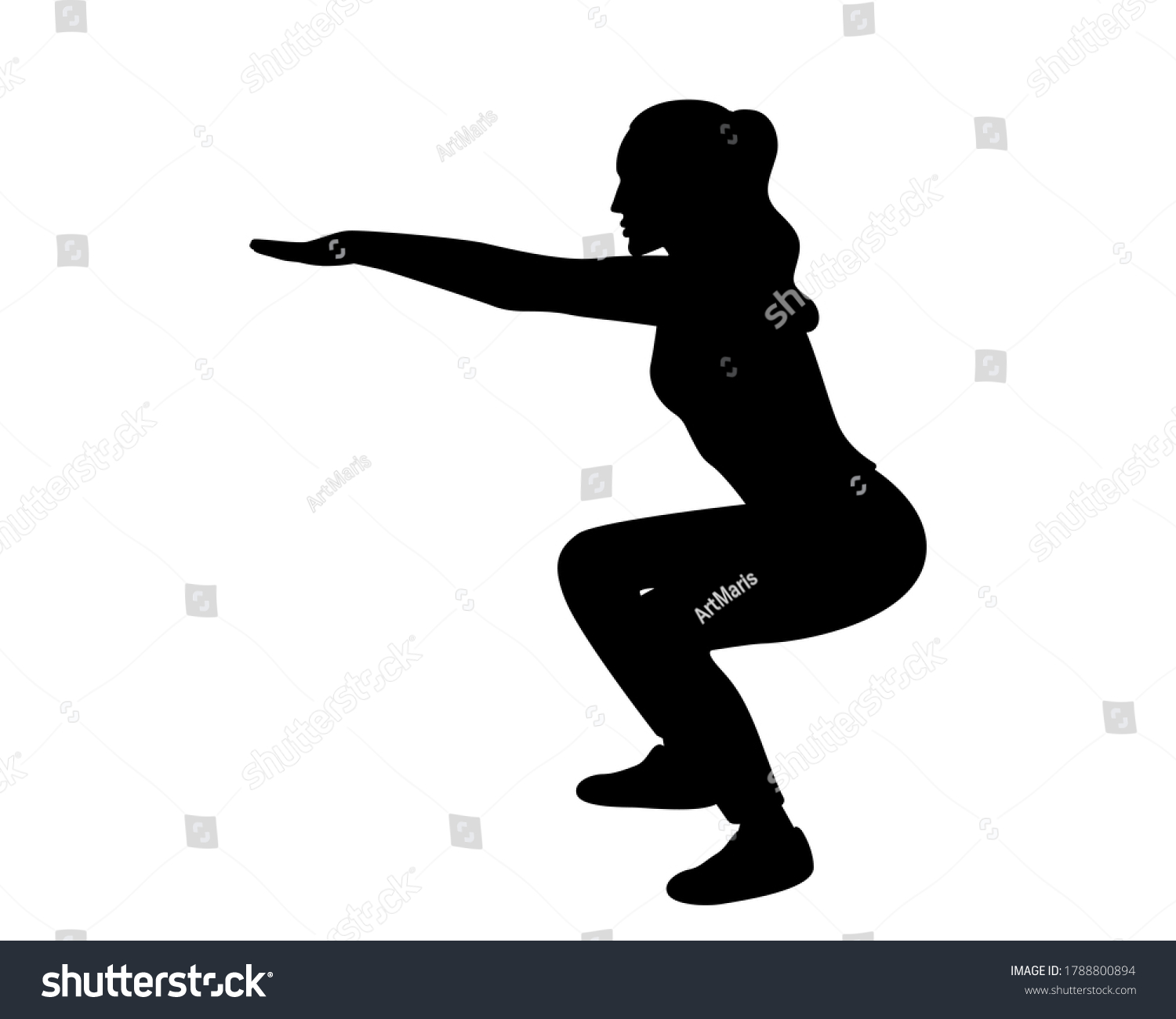 Woman Squat Silhouette: Afbeeldingen, Stockfoto‘s En Vectoren ...