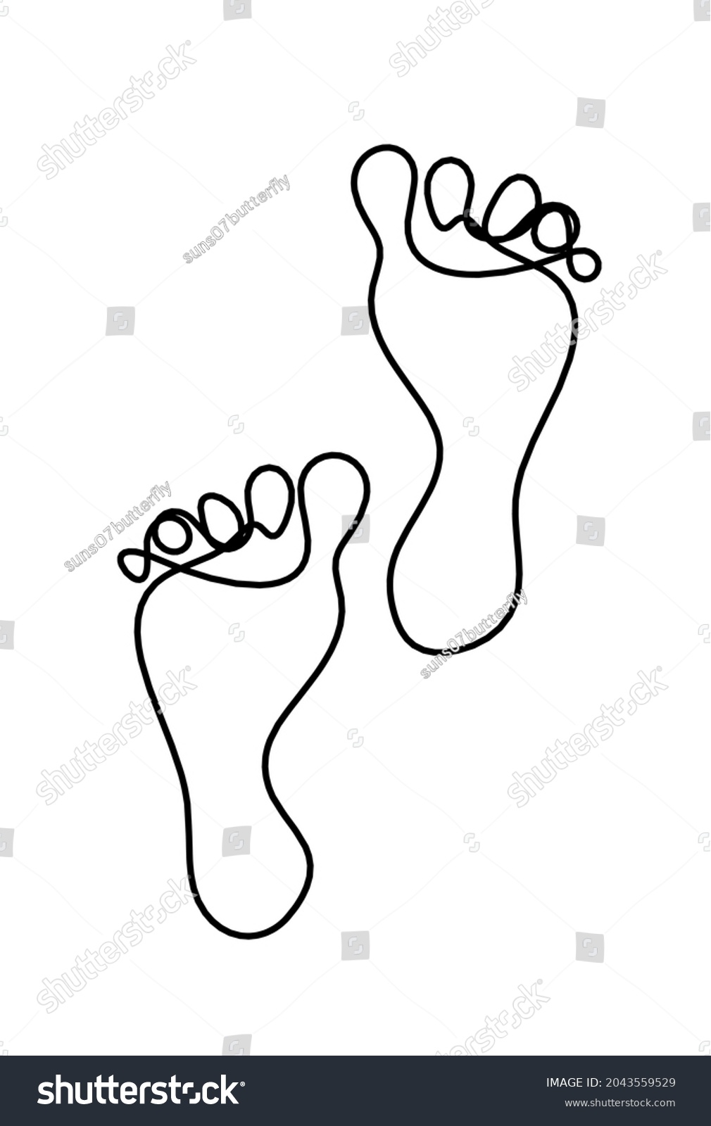 abstract art dunks on feet