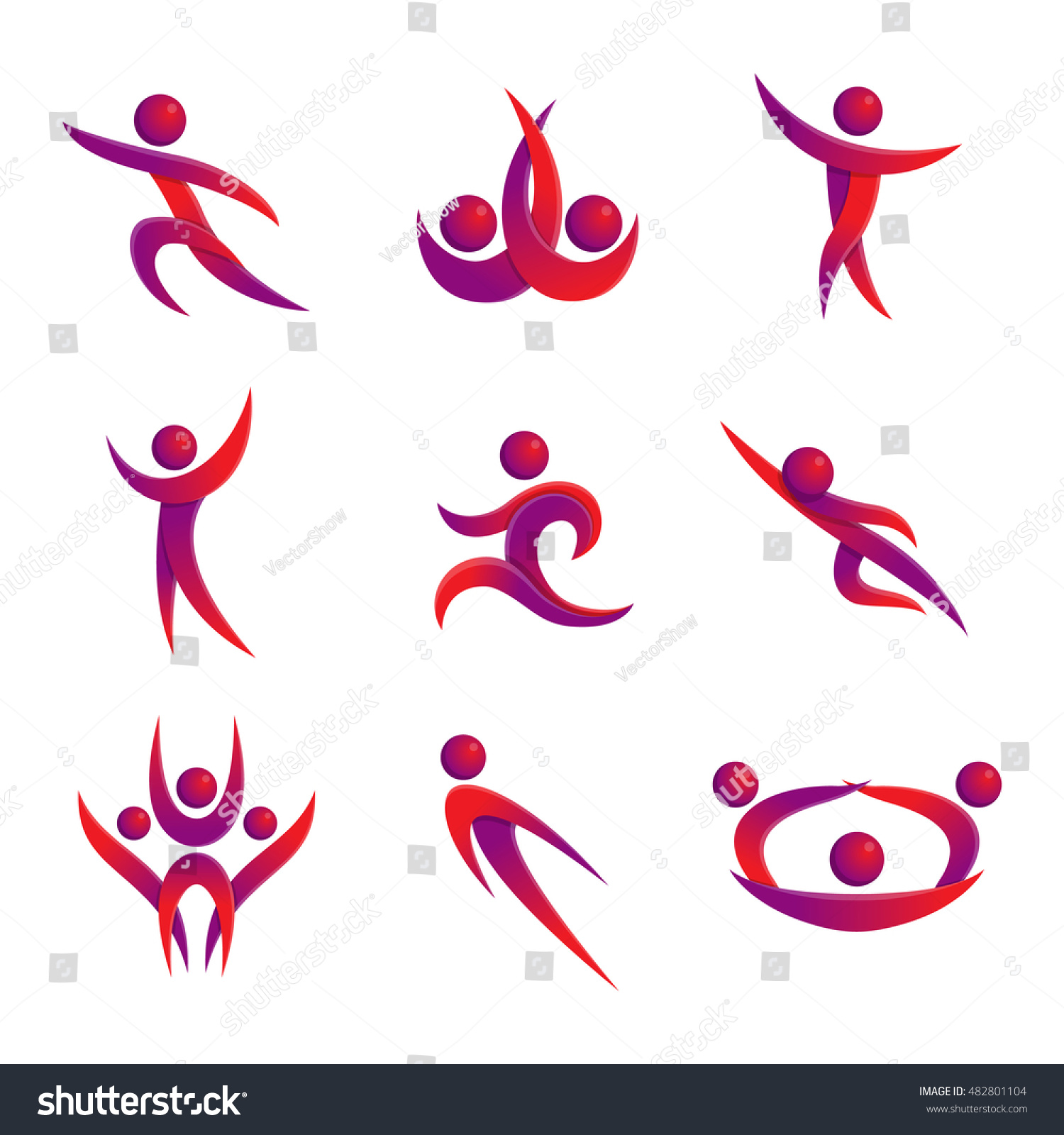 Silhouette Abstract People Icon Abstract Silhouette Stock Vector ...