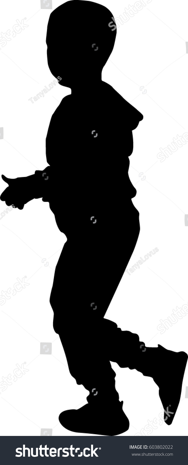 Silhouette Boy Isolated Vector Illustration Stock Vector (Royalty Free ...