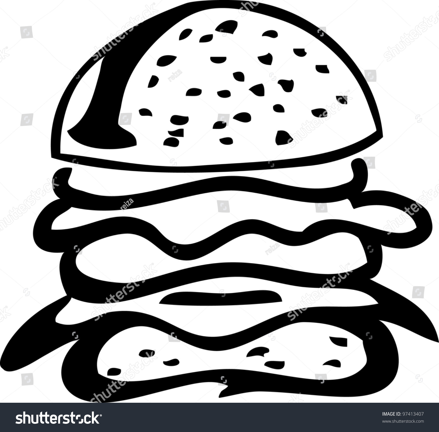 Burger Stencil