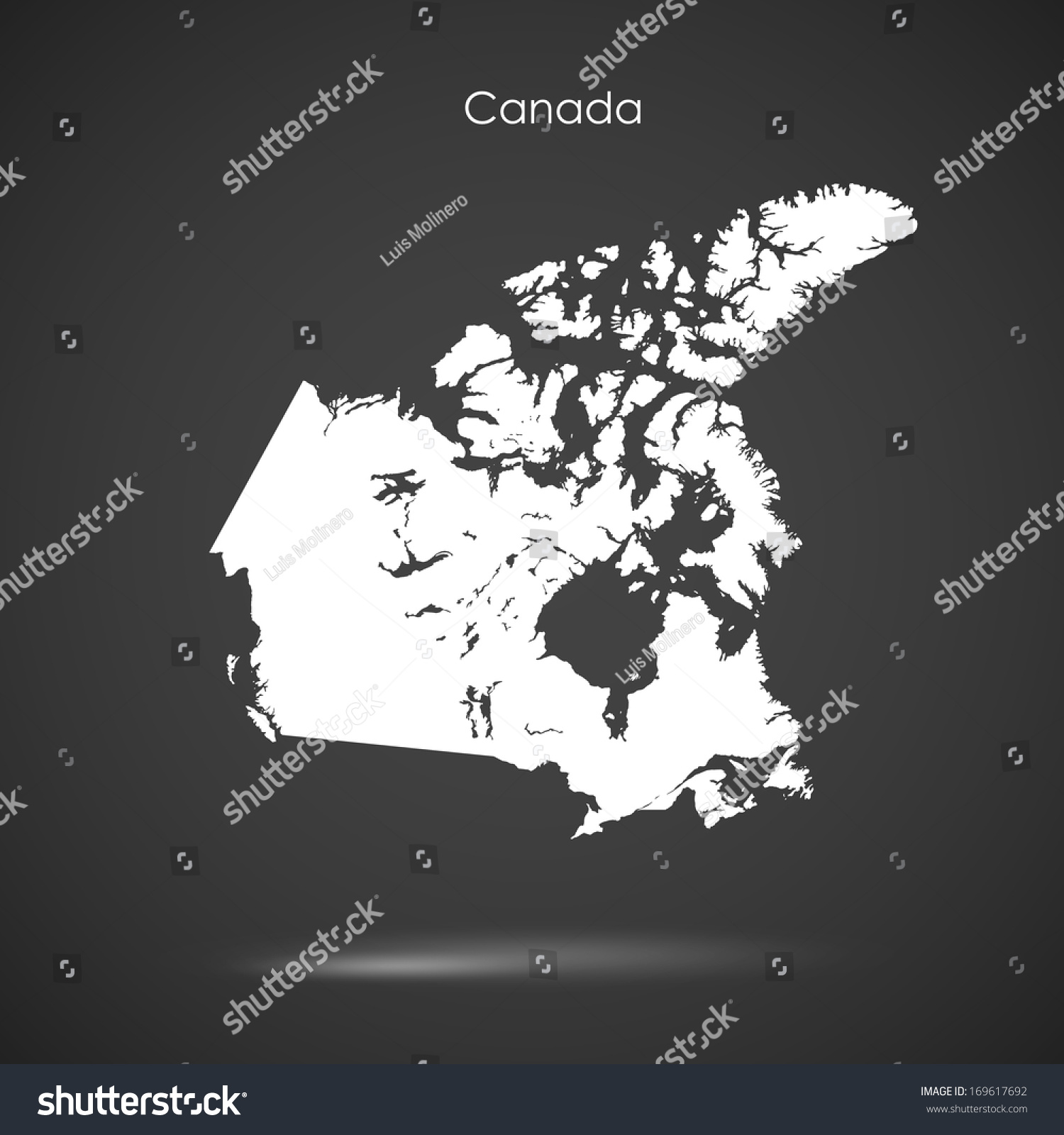 Silhouette Canada Over Grey Background Vector Stock Vector (Royalty ...