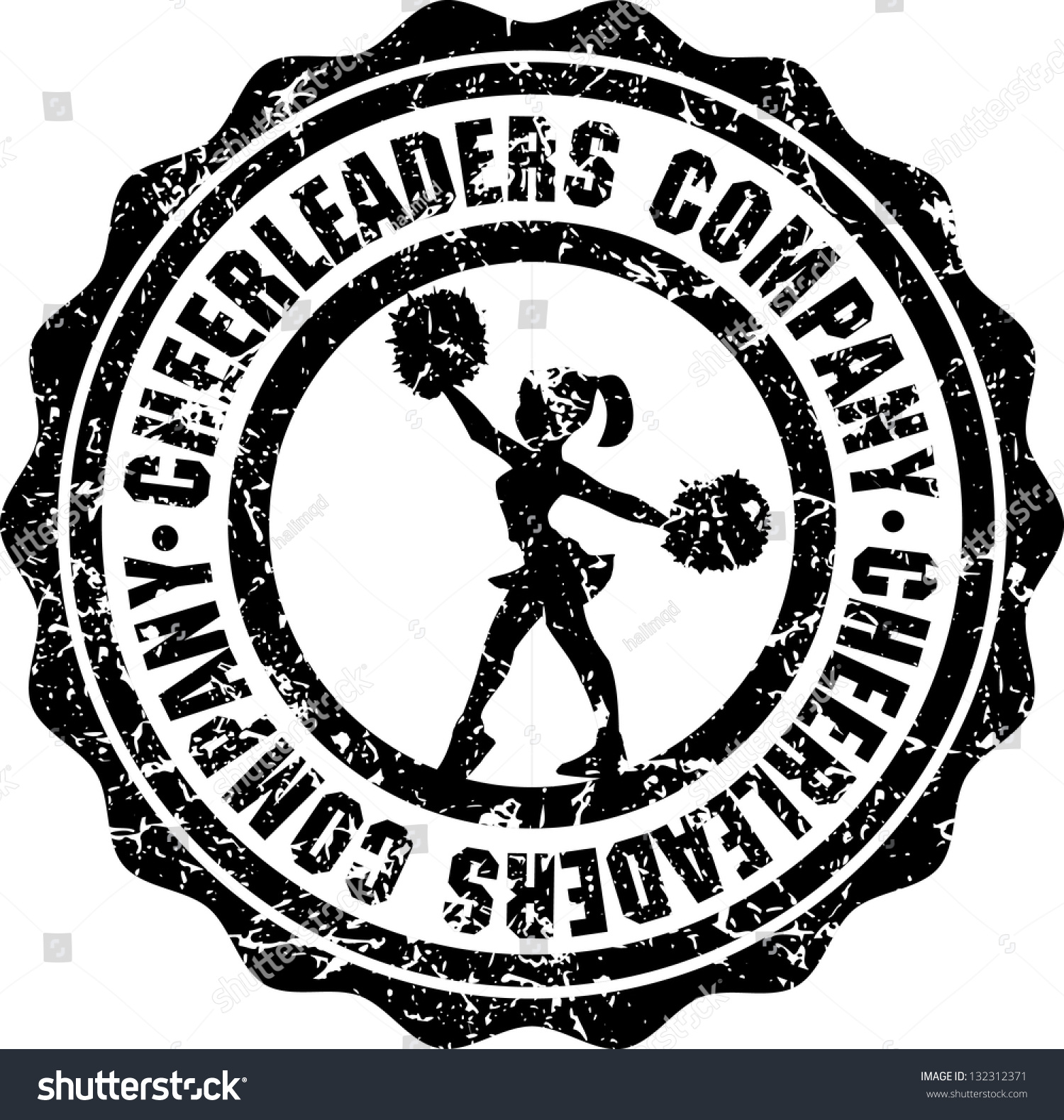 SVG of silhouette of cheerleader on white background svg
