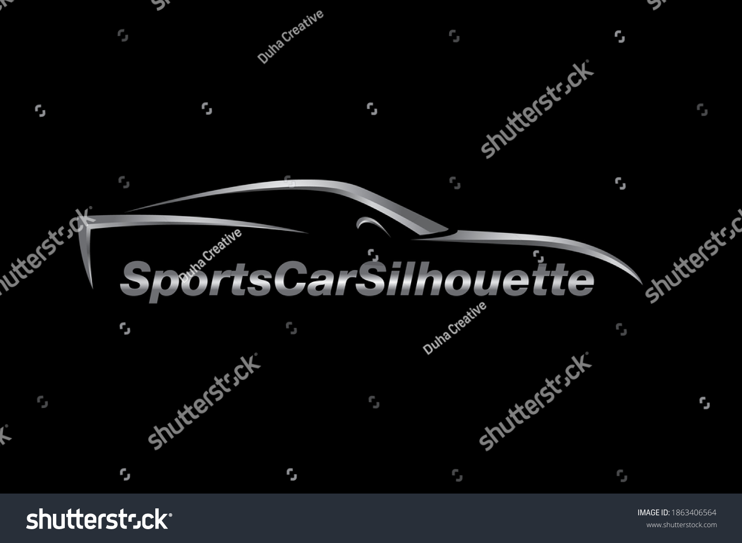 SVG of Silhouette of Sports Car , vector image of sports car could be used as logo, mark , etc. svg
