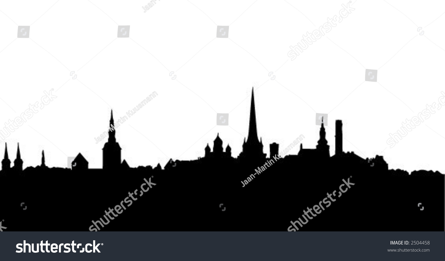 Silhouette Tallinn Estonias Capital City Stock Vector 2504458 ...