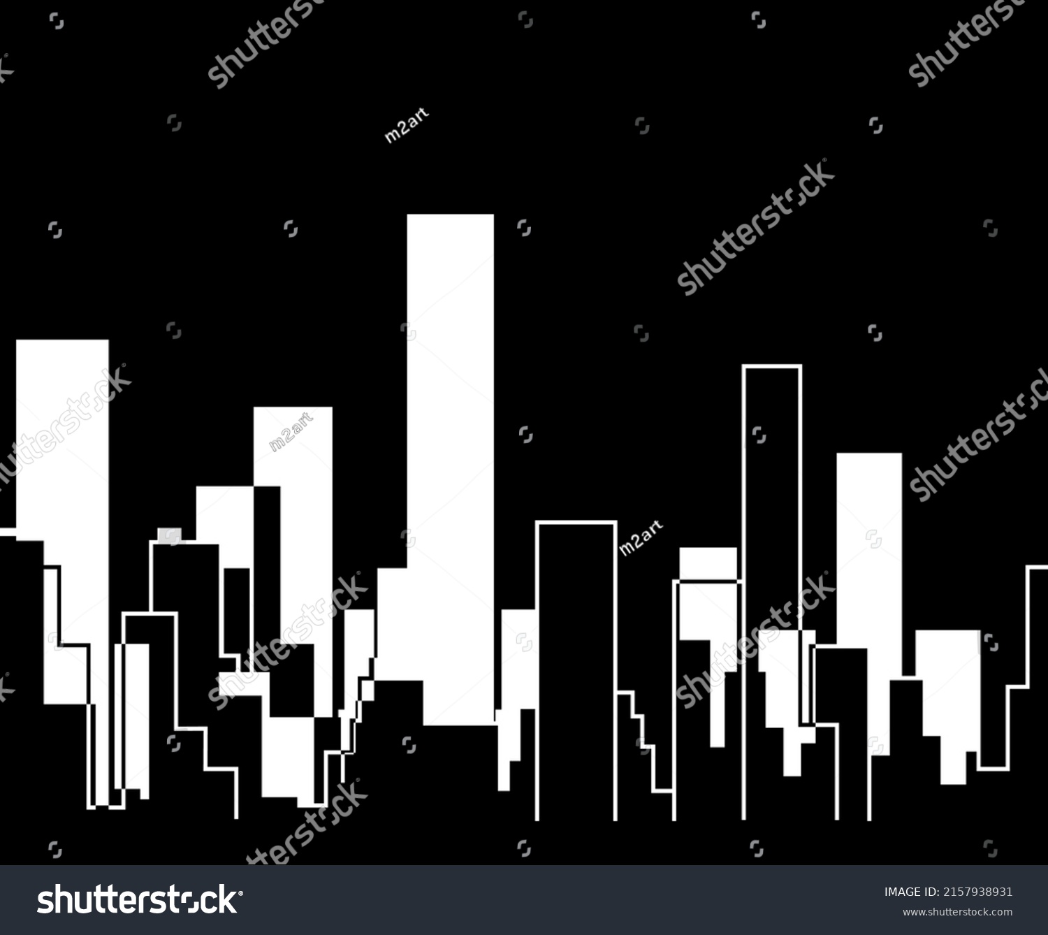 Stock Vector Silhouette Of The Cityscape Skyline Vector Illustration Background New York Skyscraper 2157938931 