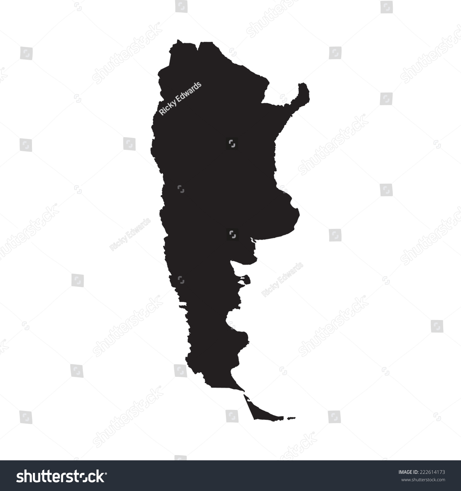 Silhouette Country Argentina Stock Vector (Royalty Free) 222614173 ...